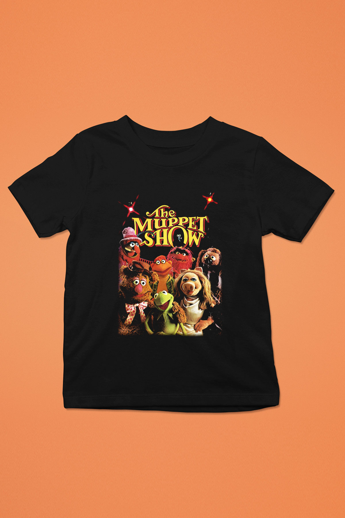 The Muppets Baskılı Siyah Unisex Çocuk Tişört