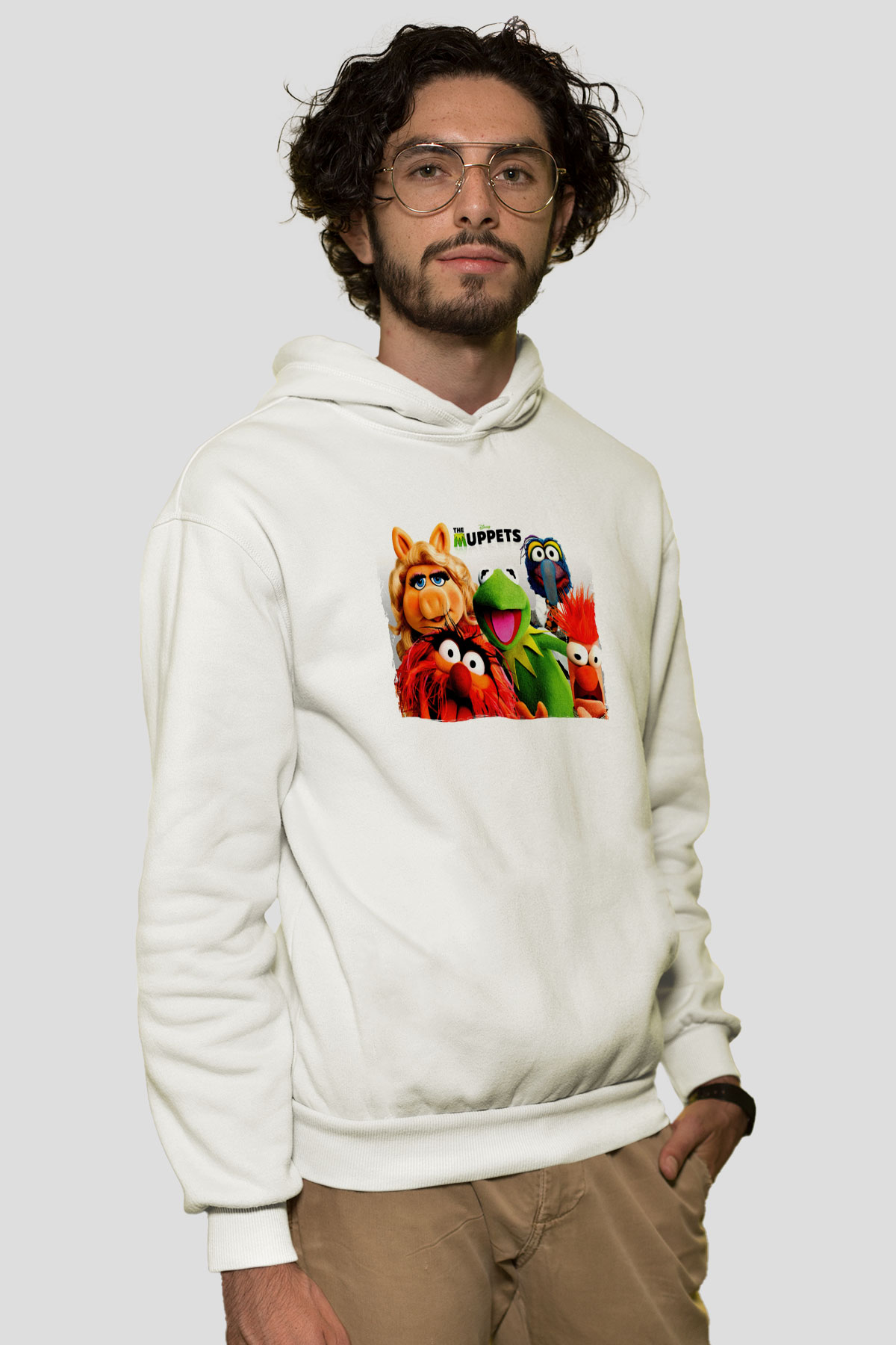 The Muppets Beyaz Unisex Hoodie