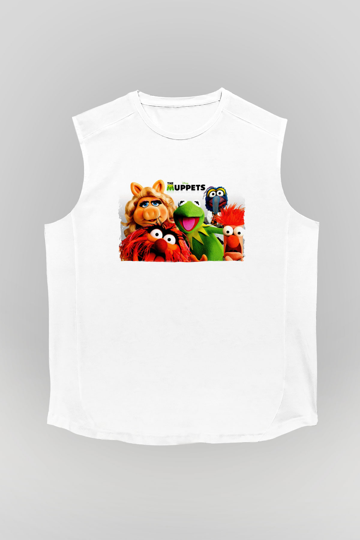 The Muppets Beyaz Unisex  Kolsuz Tişört
