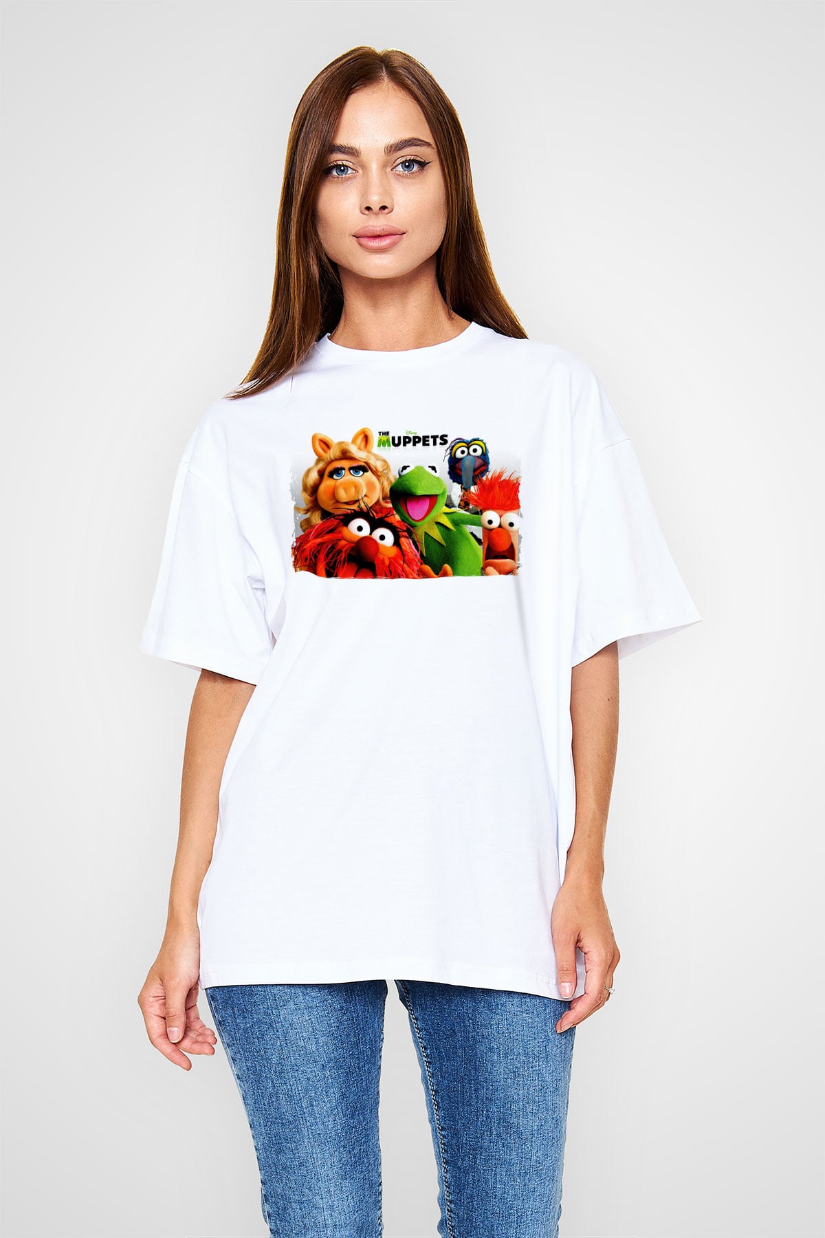 The Muppets Beyaz Oversize Tişört
