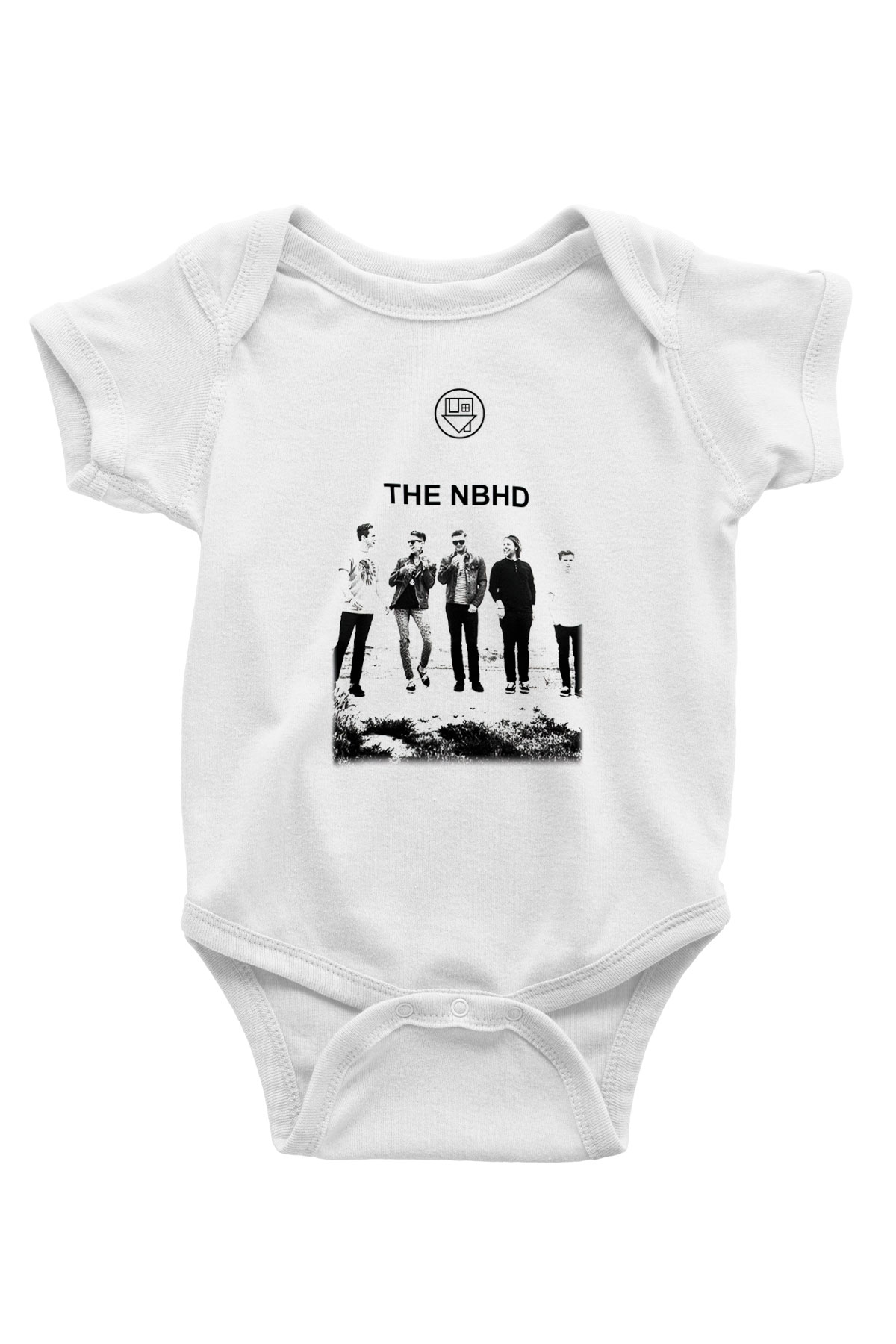 The Neighbourhood Baskılı Beyaz Unisex Bebek Body - Zıbın