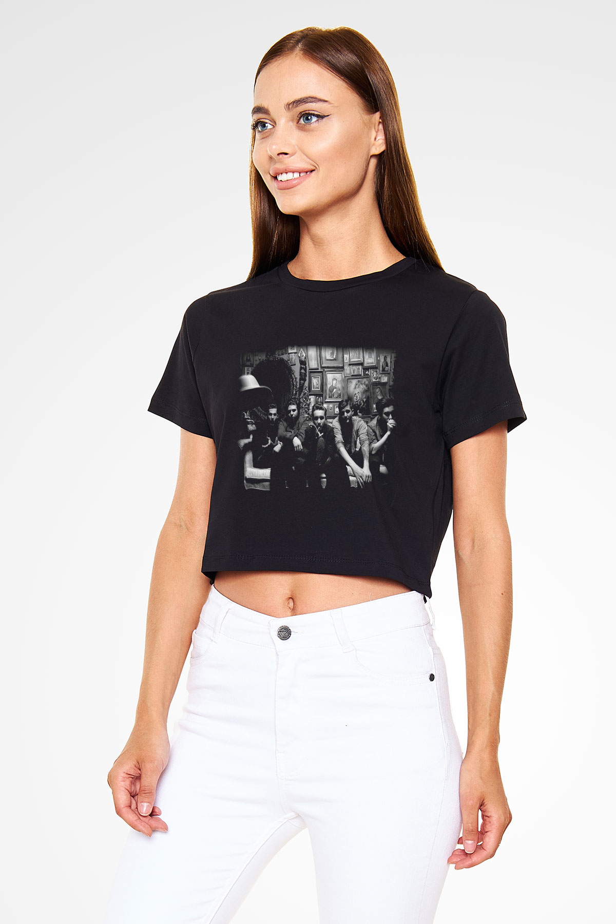 The Neighbourhood Siyah Crop Top Tişört
