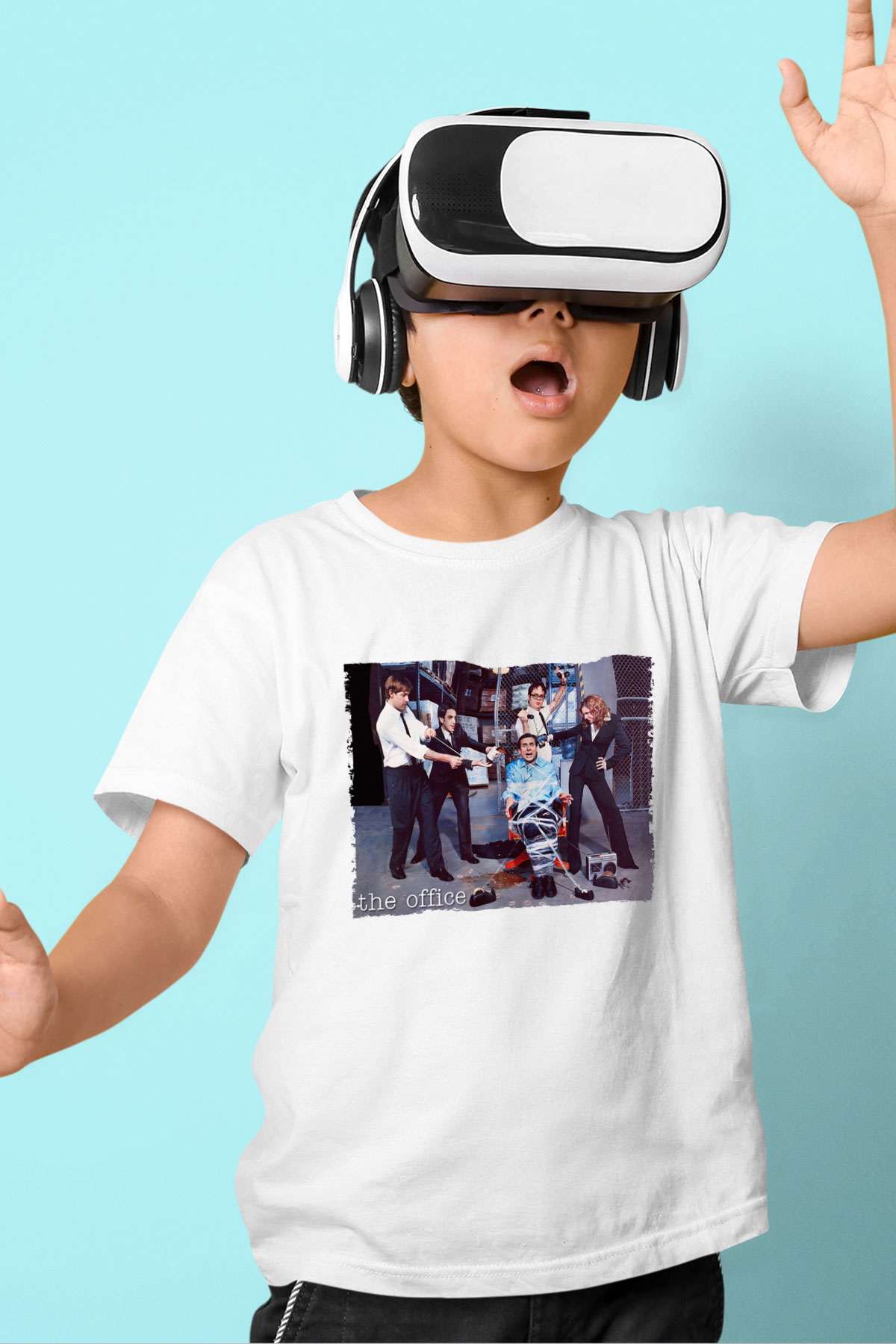 The Office Baskılı Beyaz Unisex Çocuk Tshirt