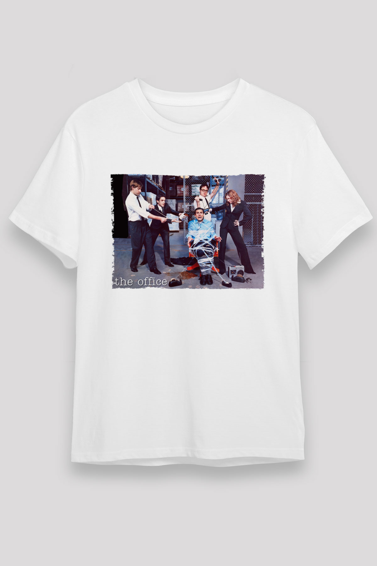 The Office Baskılı Beyaz Unisex Tshirt
