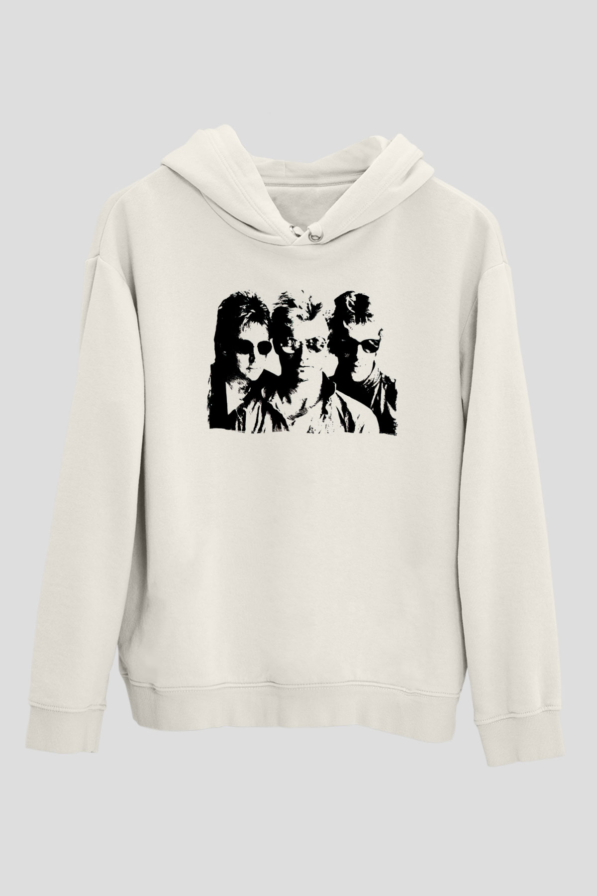 The Police Beyaz Unisex Kapüşonlu Sweatshirt