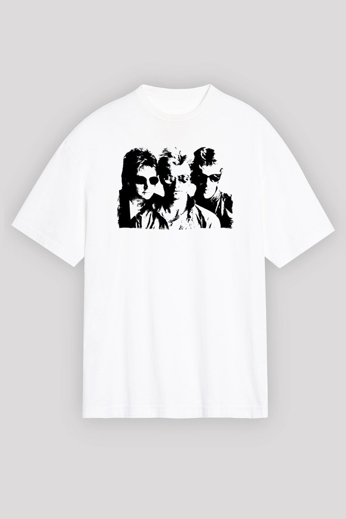 The Police Beyaz Oversize Tişört Oversize T-shirt - TişörtFabrikası