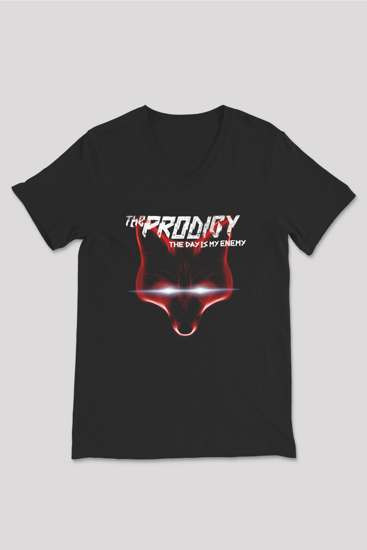 The Prodigy Siyah Unisex V Yaka Tişört T-Shirt