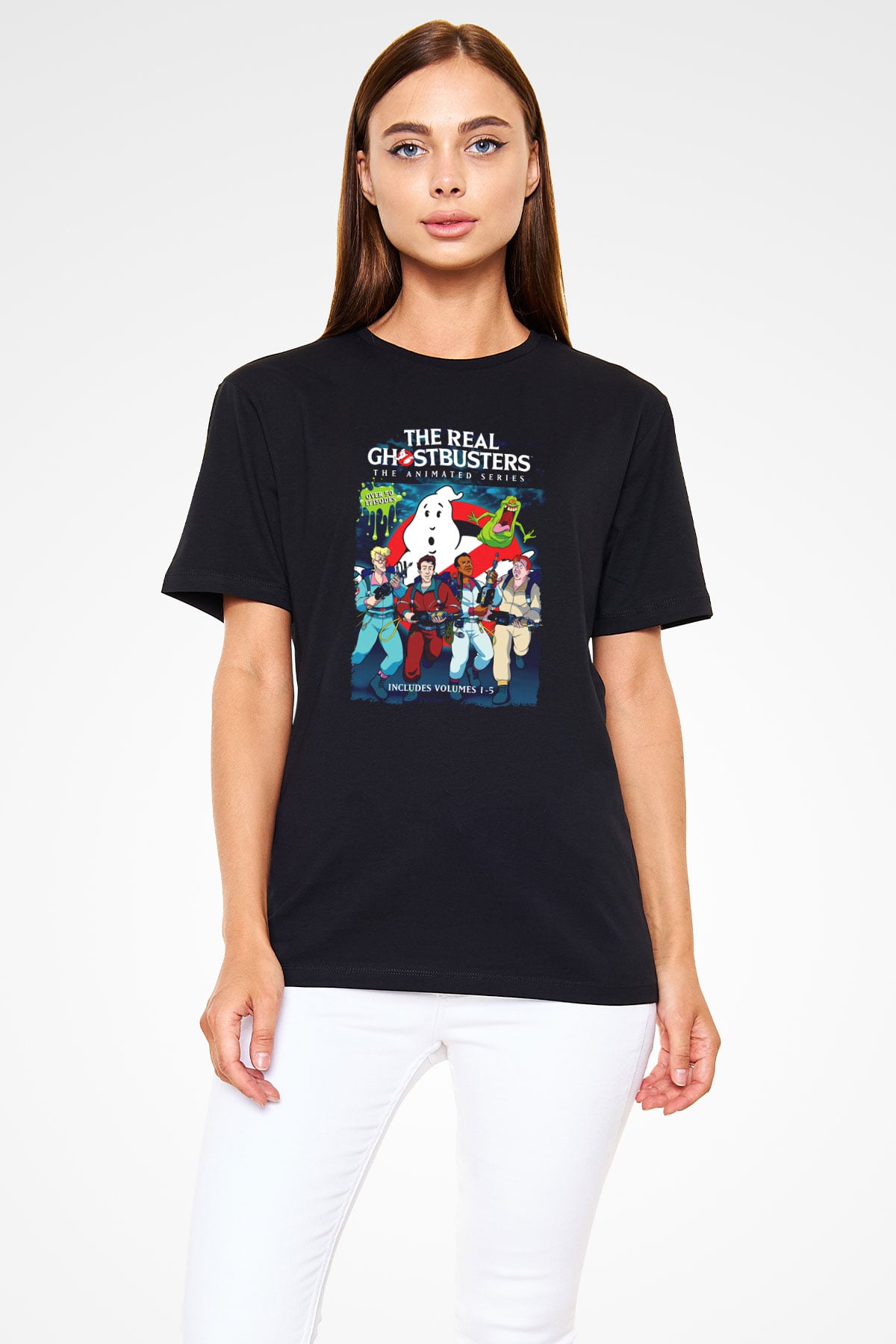 The Real Ghostbusters Hayalet Avcıları Siyah Unisex Tişört
