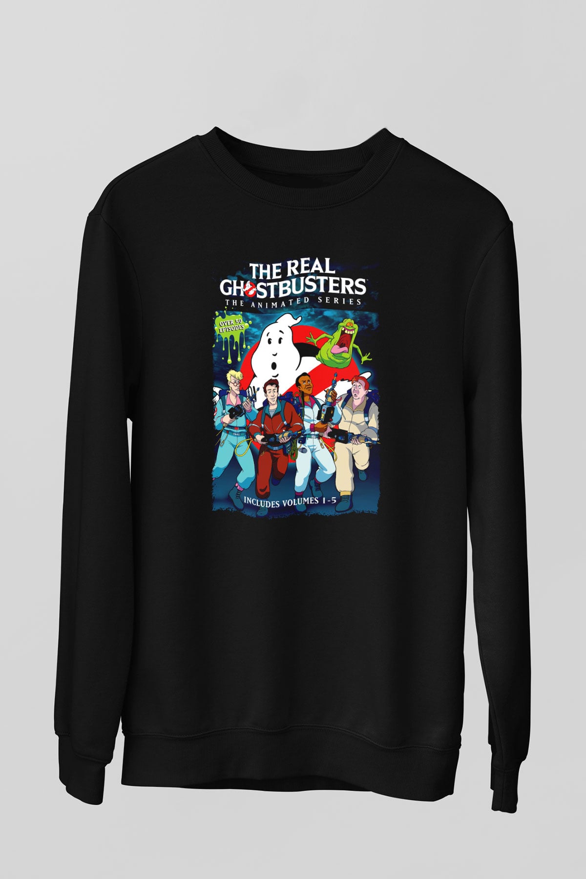 The Real Ghostbusters Hayalet Avcıları Siyah Unisex  Sweatshirt