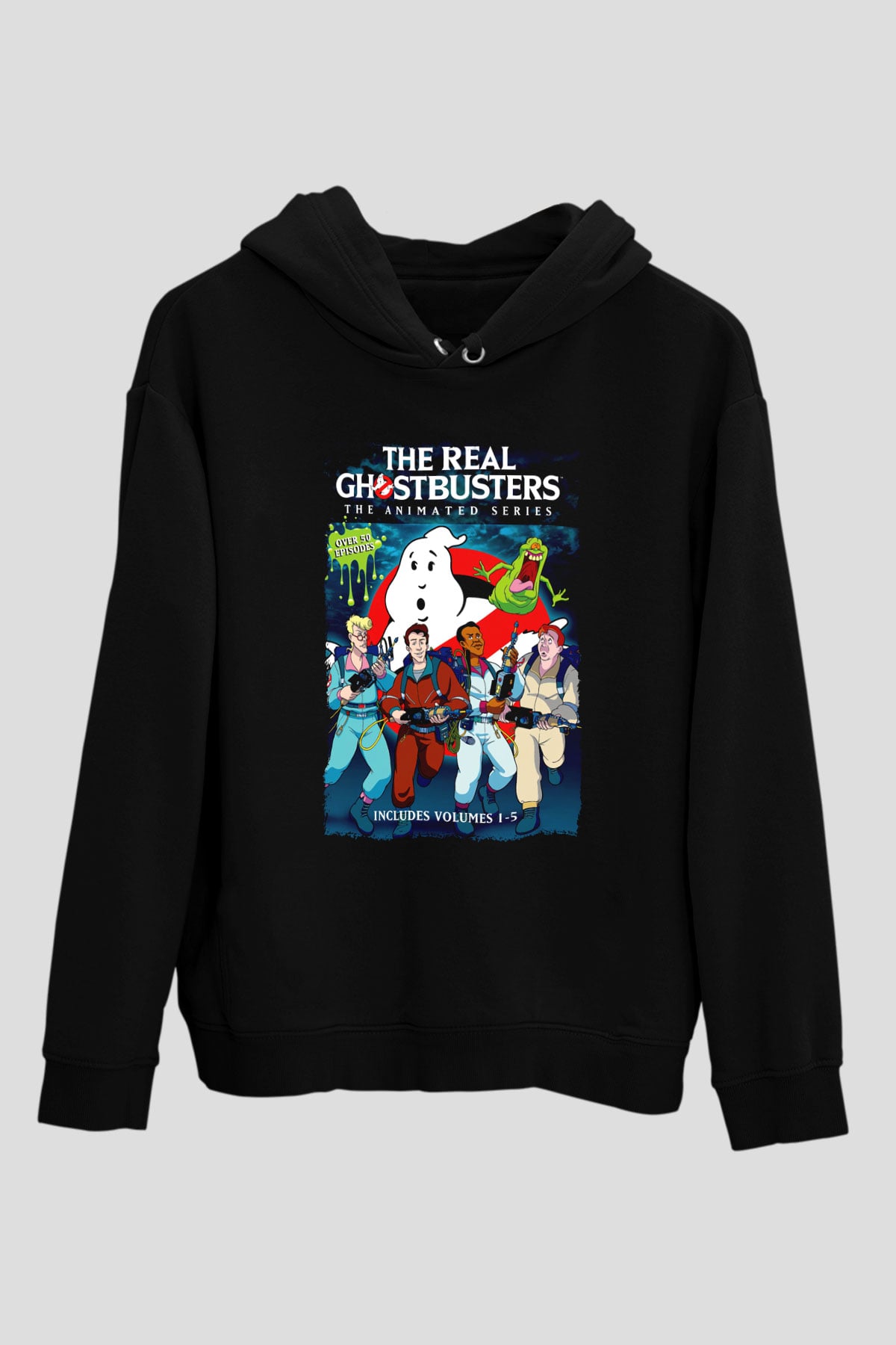 The Real Ghostbusters Hayalet Avcıları Siyah Unisex Hoodie