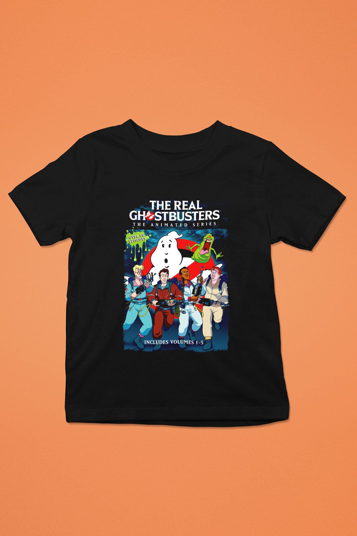 The Real Ghostbusters Hayalet Avcıları Siyah Unisex  Çocuk Tişört