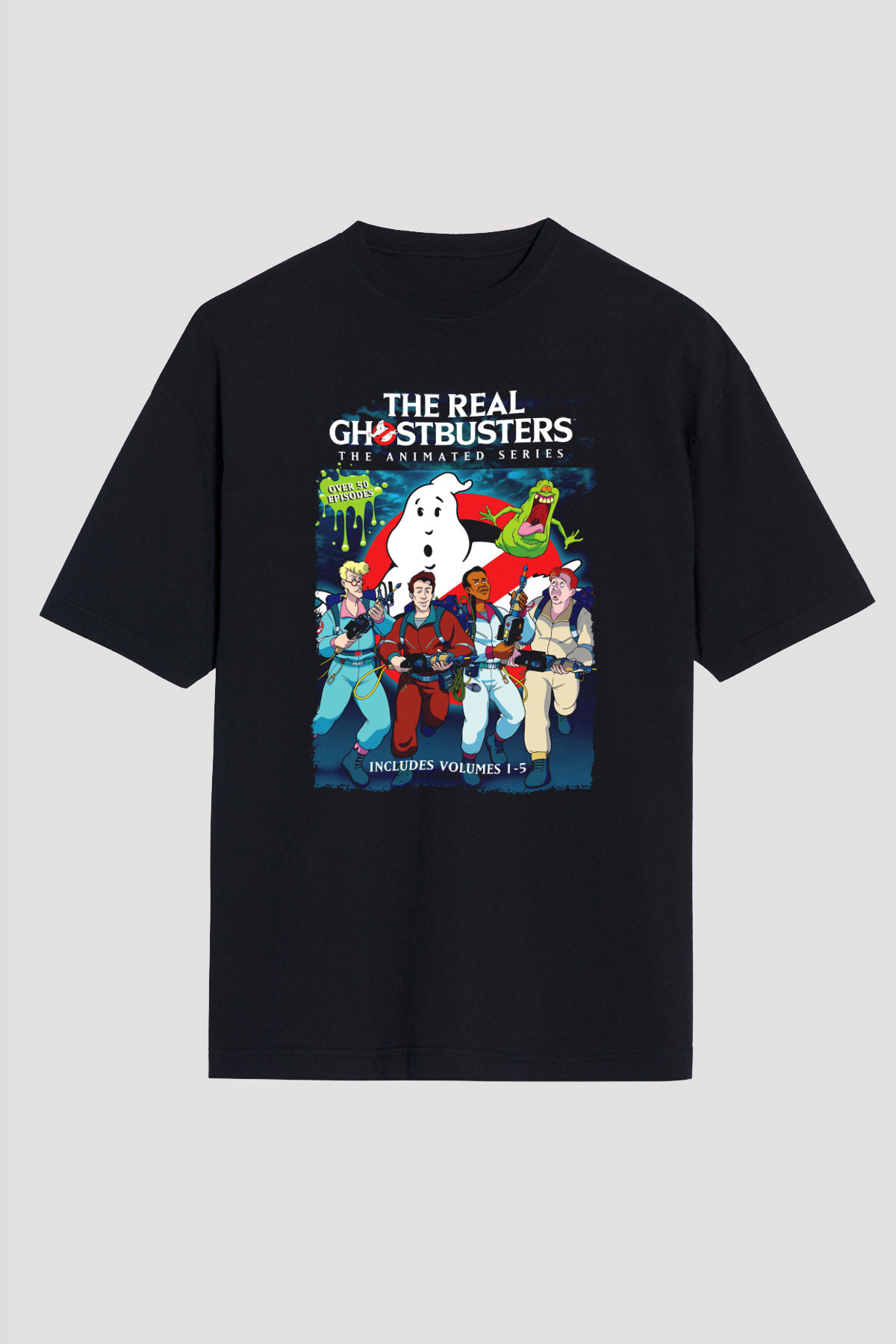 The Real Ghostbusters Hayalet Avcıları Siyah Oversize Tişört