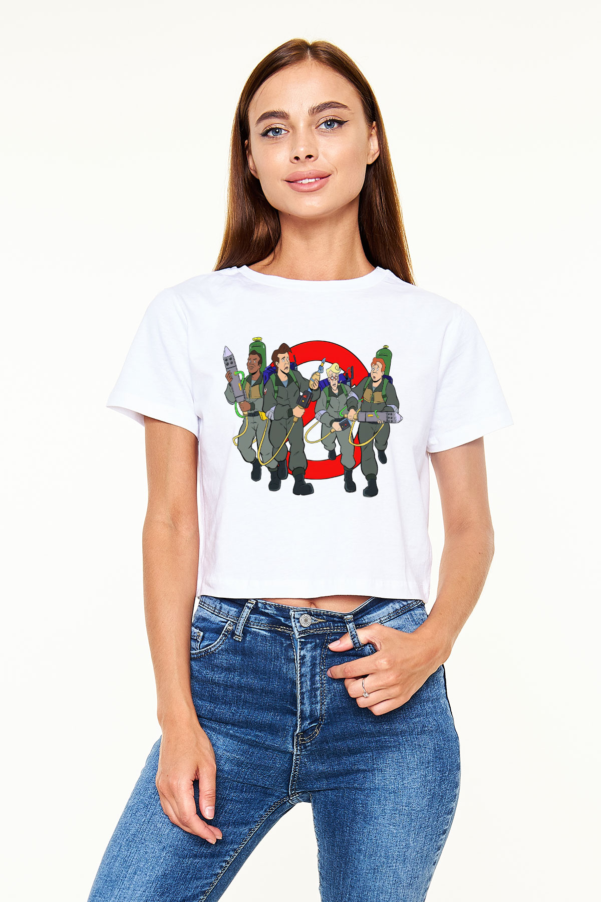 The Real Ghostbusters Hayalet Avcıları Beyaz Unisex Oversize Tişört