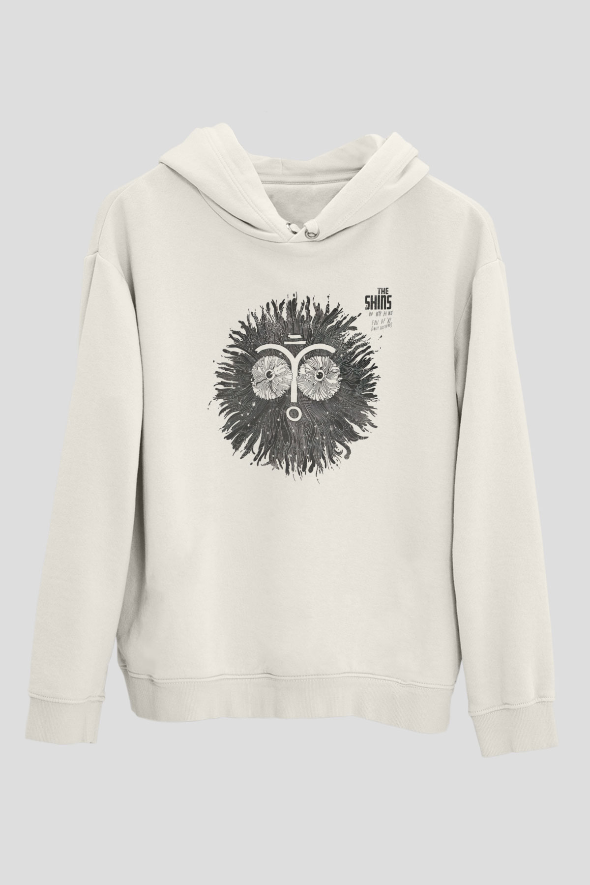 The Shins Beyaz Unisex Kapşonlu Sweatshirt