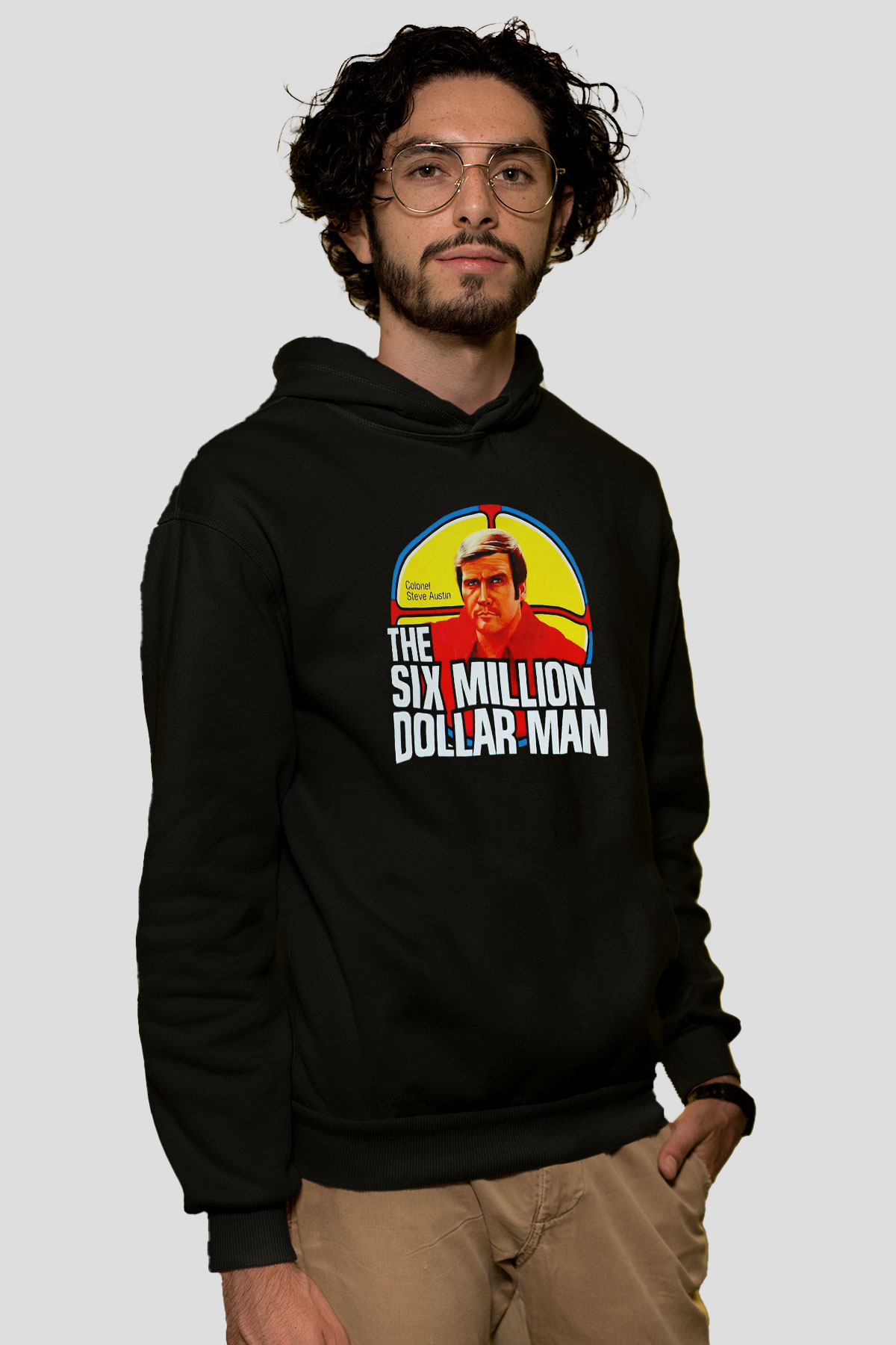 The Six Million Man Dollar Siyah Unisex Hoodie