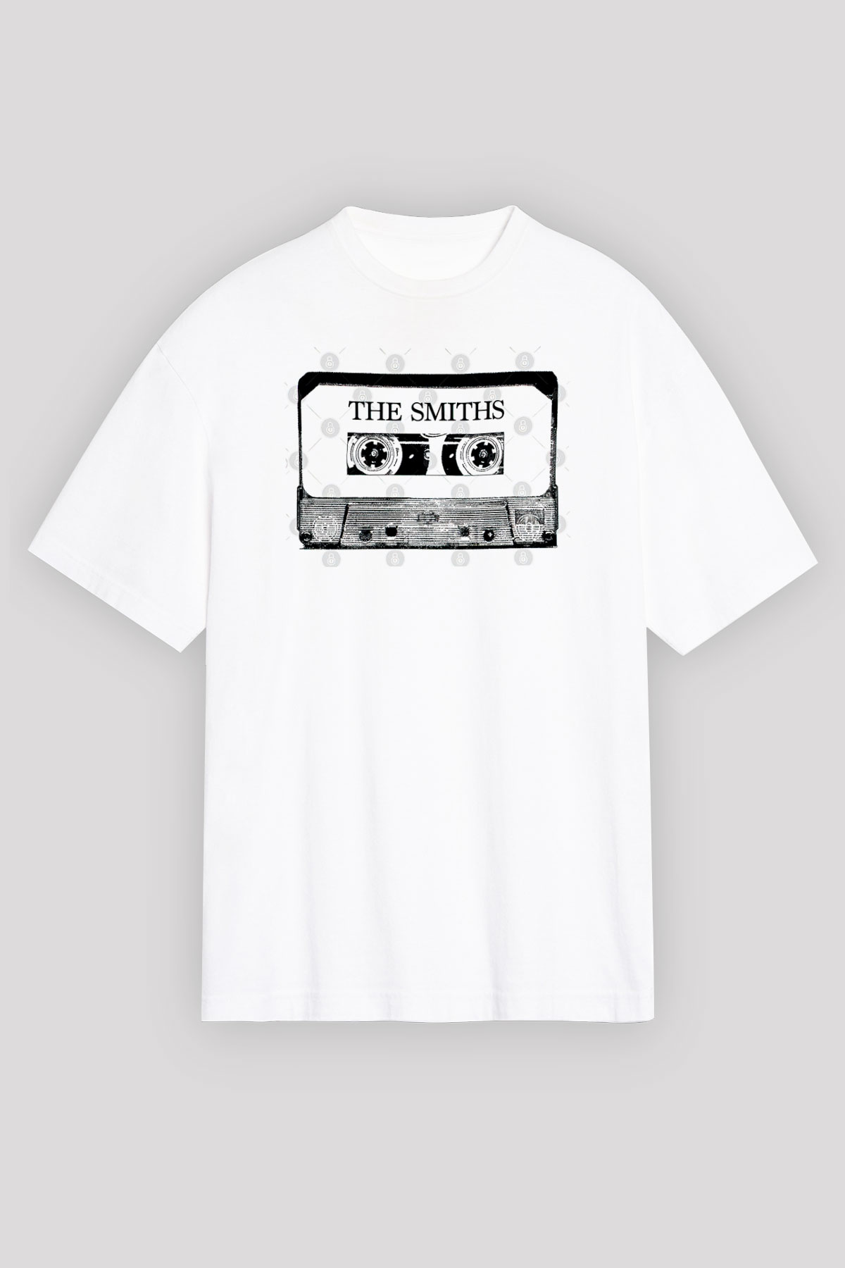 The Smiths Baskılı Beyaz Unisex Oversize Tişört - Tshirt