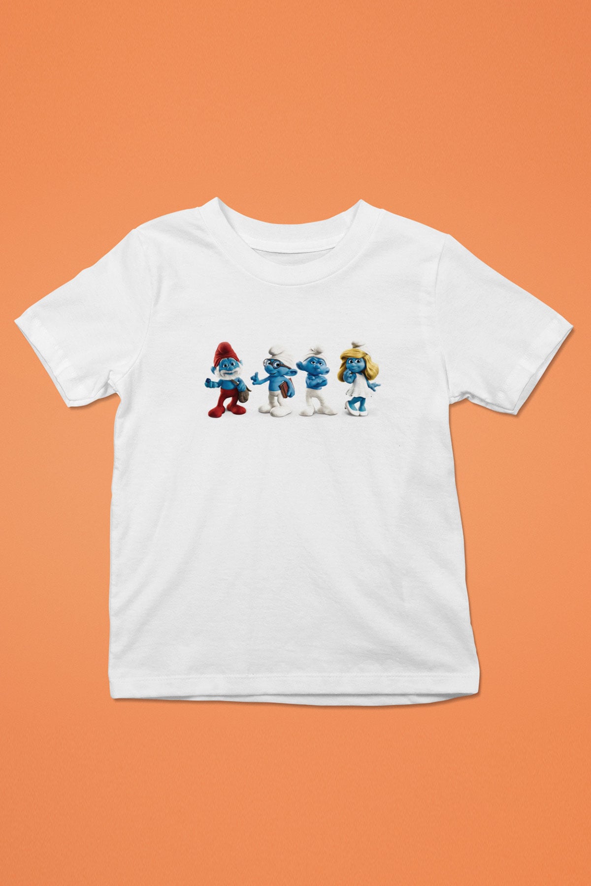 The Smurfs Şirinler Beyaz Unisex  Çocuk Tişört
