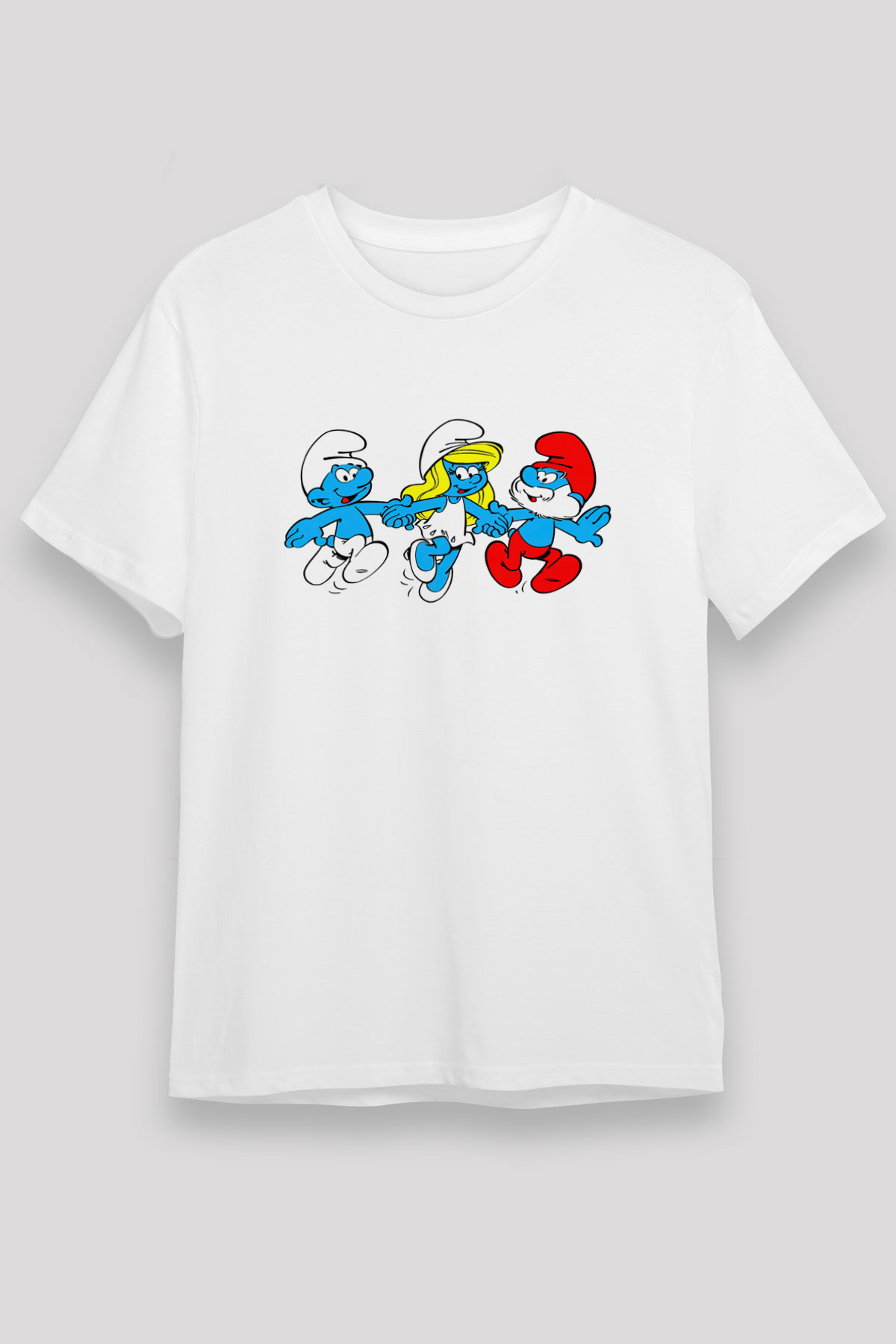 The Smurfs Şirinler Beyaz Unisex Tişört