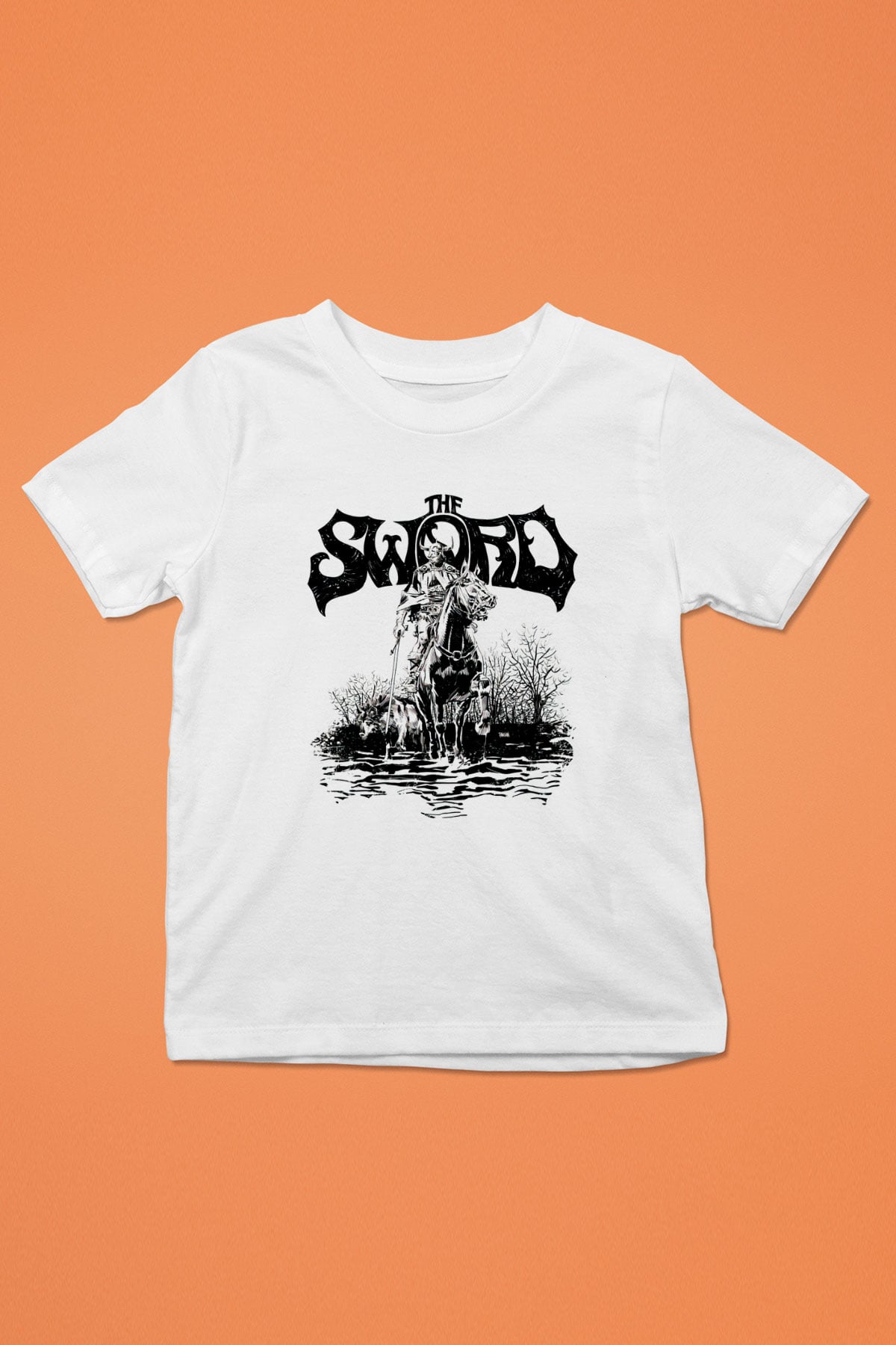 The Sword Baskılı Beyaz Unisex Çocuk Tişört