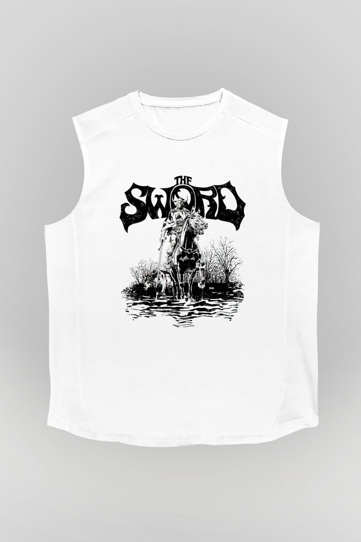 The Sword Beyaz Unisex Kolsuz Tişört