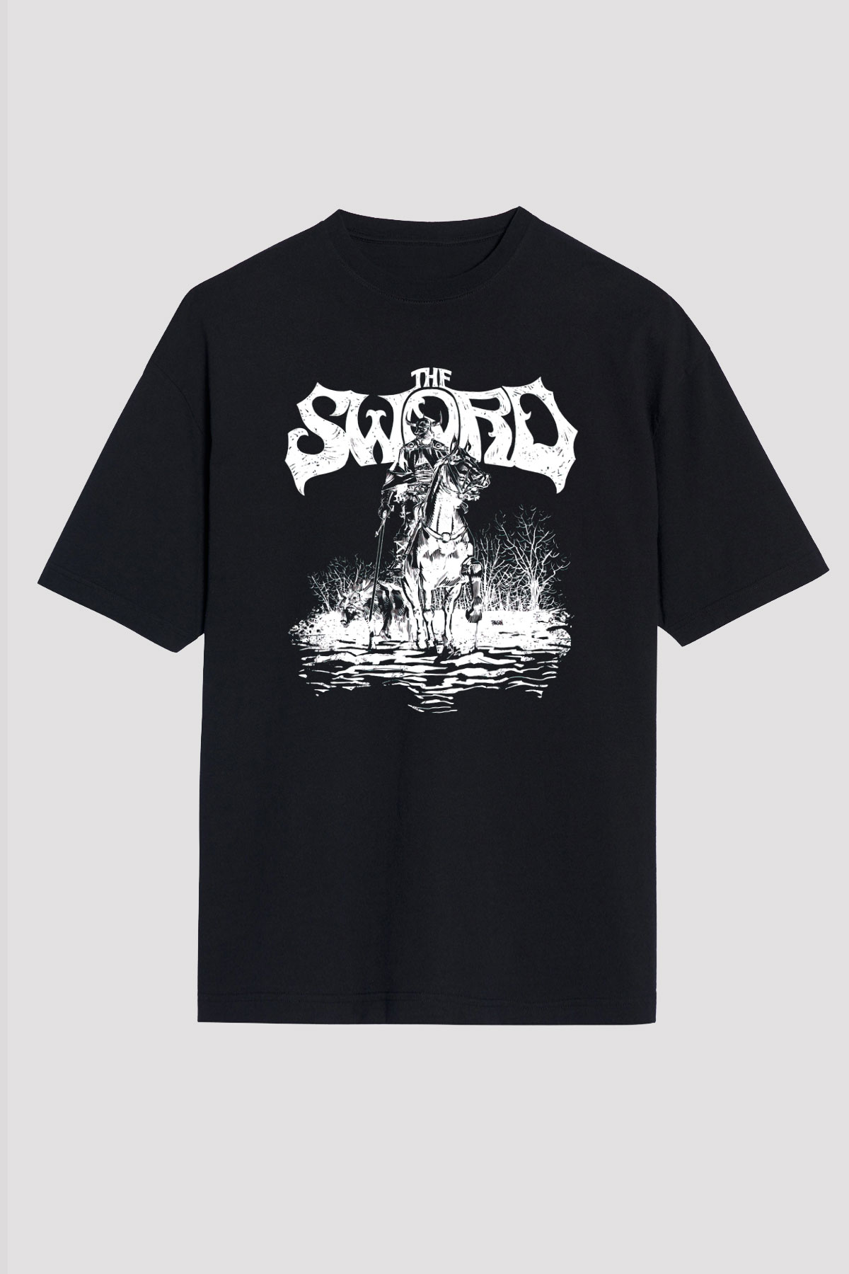 The Sword Siyah Unisex Oversize Tişört T-Shirt