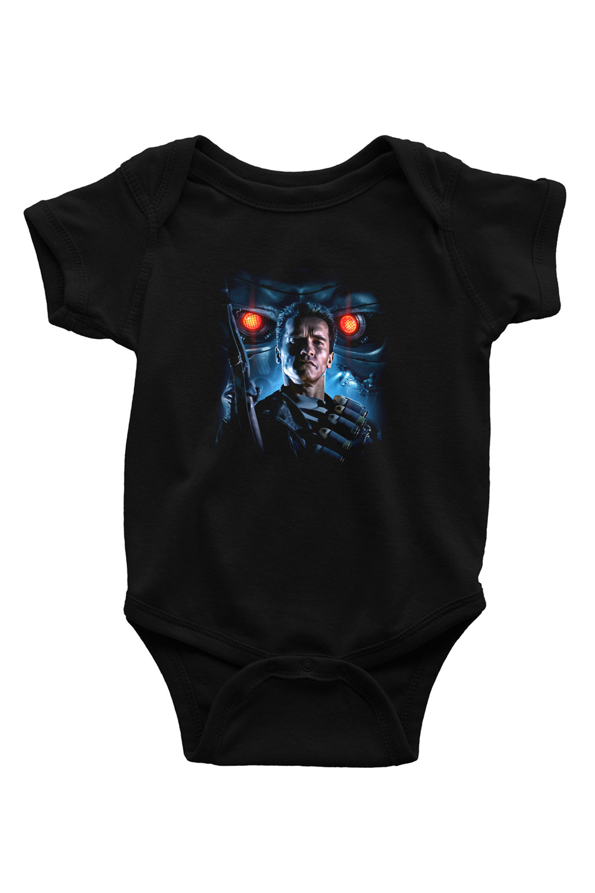 The Terminator Baskılı Siyah Bebek Body - Zıbın