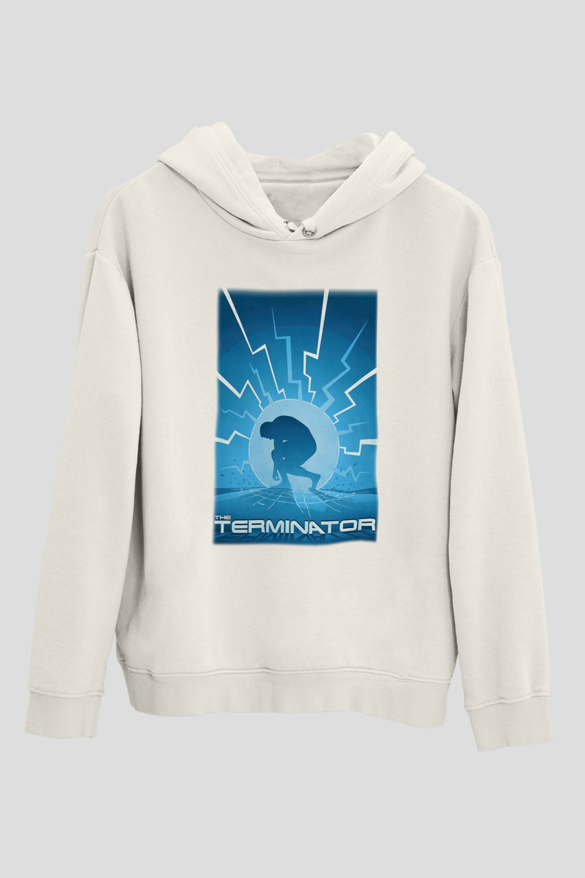 The Terminator Beyaz Unisex Hoodie