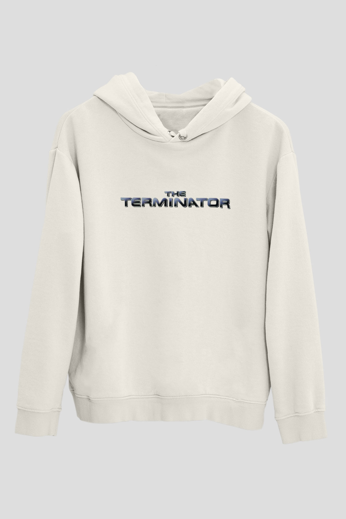 The Terminator Beyaz Unisex Hoodie