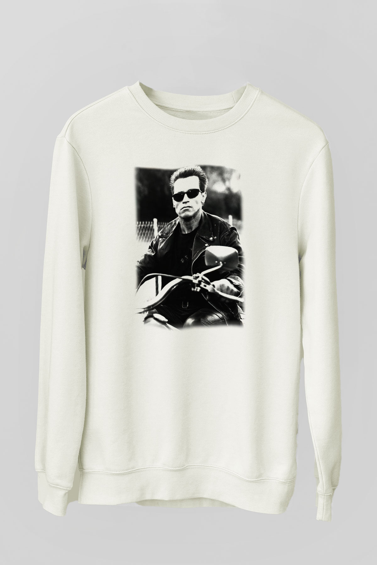 The Terminator Beyaz Unisex Sweatshirt