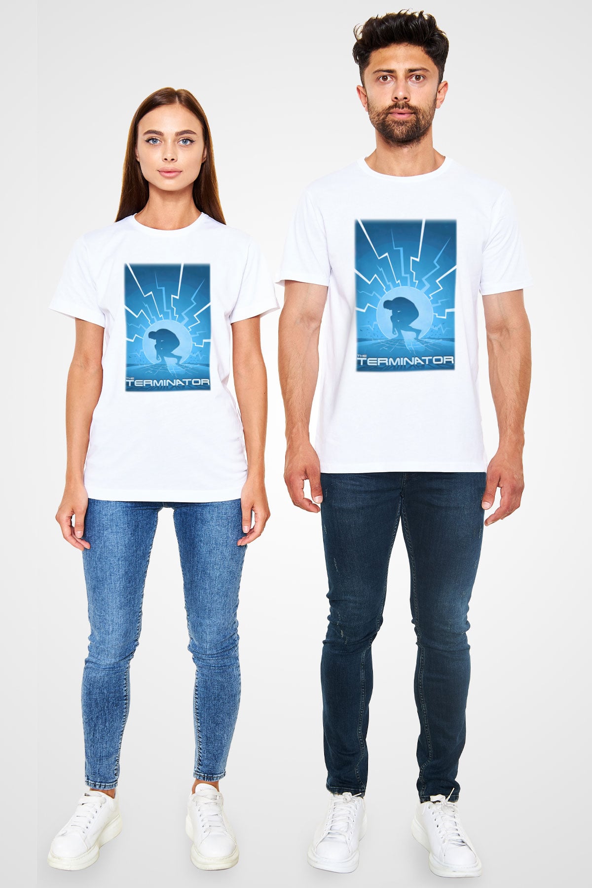 The Terminator Beyaz Unisex Tişört T-Shirt
