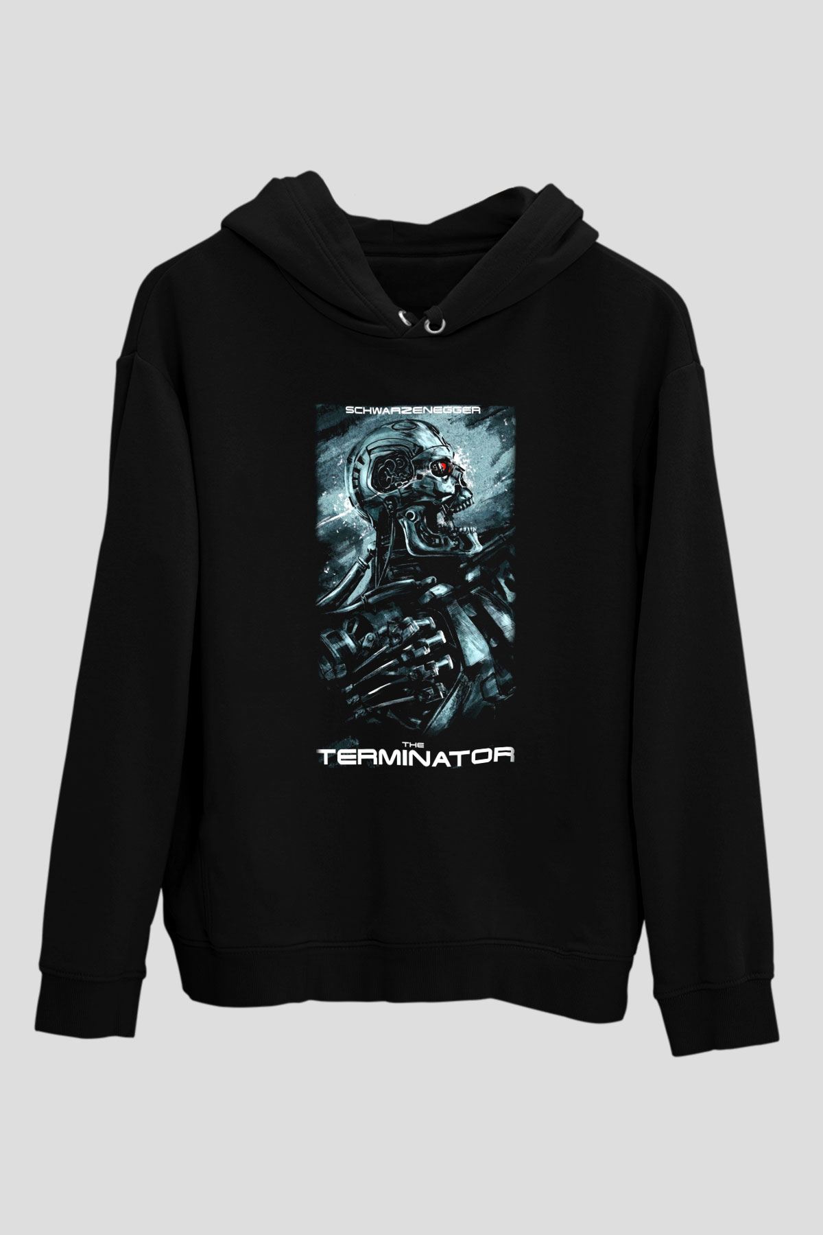 The Terminator Siyah Unisex Kapşonlu Sweatshirt