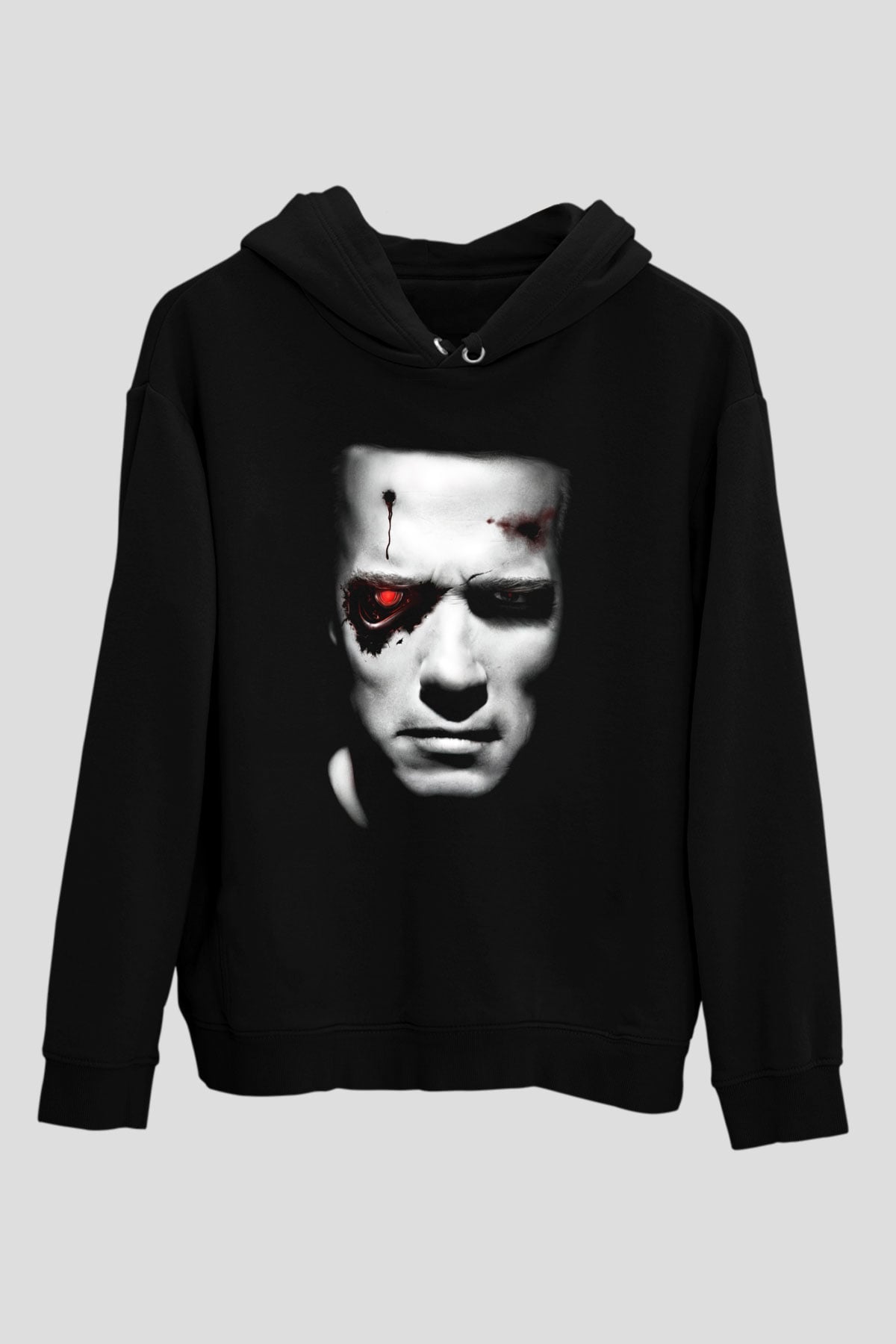 The Terminator Siyah Unisex Kapşonlu Sweatshirt