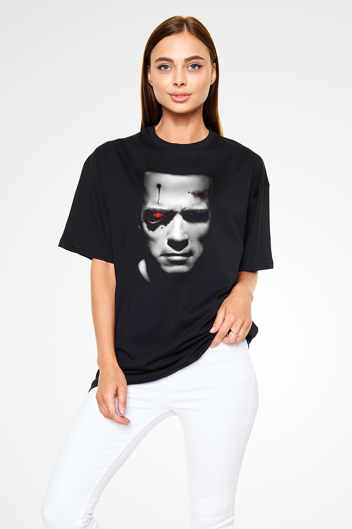 The Terminator Siyah Unisex Oversize Tişört T-Shirt
