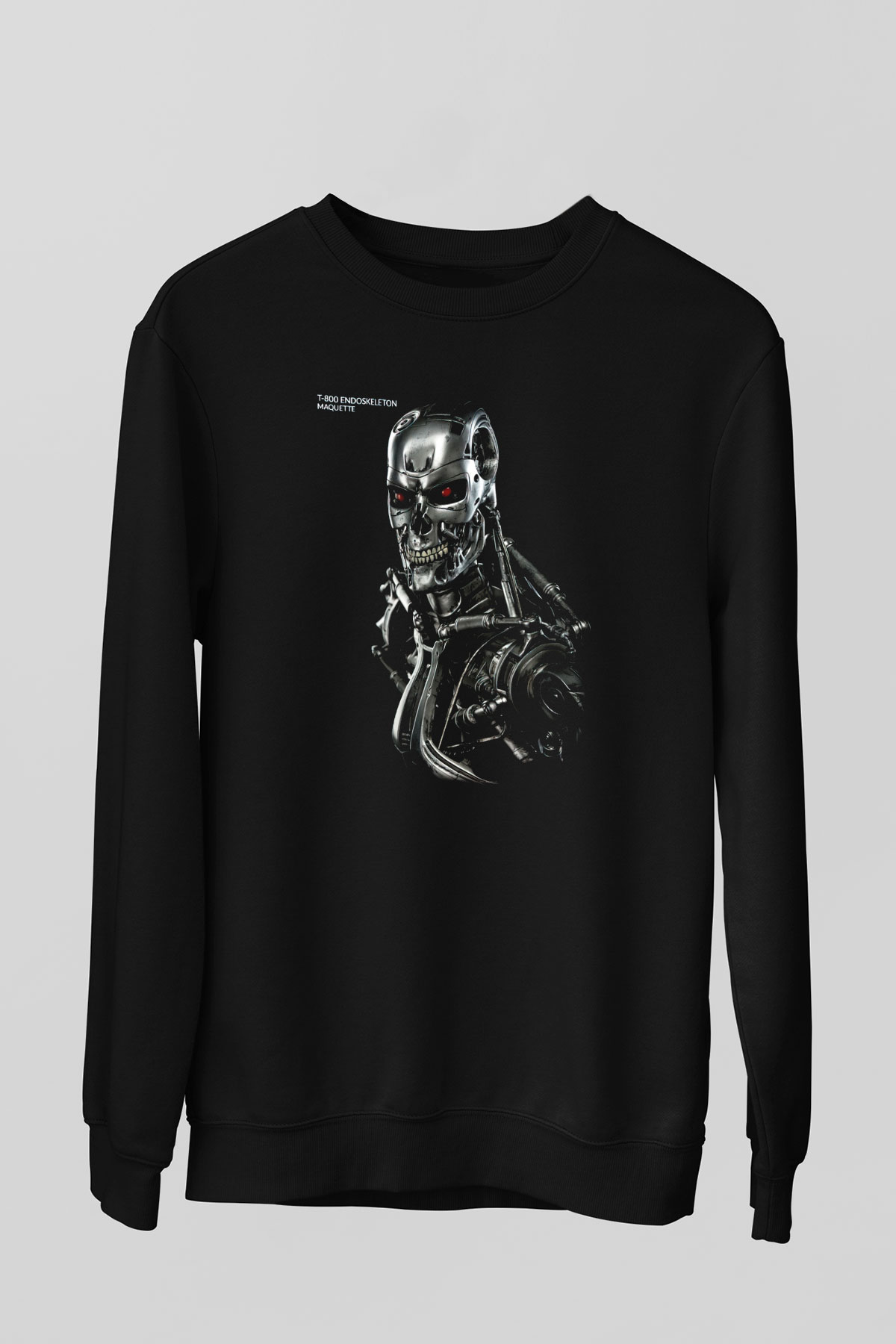 The Terminator Siyah Unisex Sweatshirt