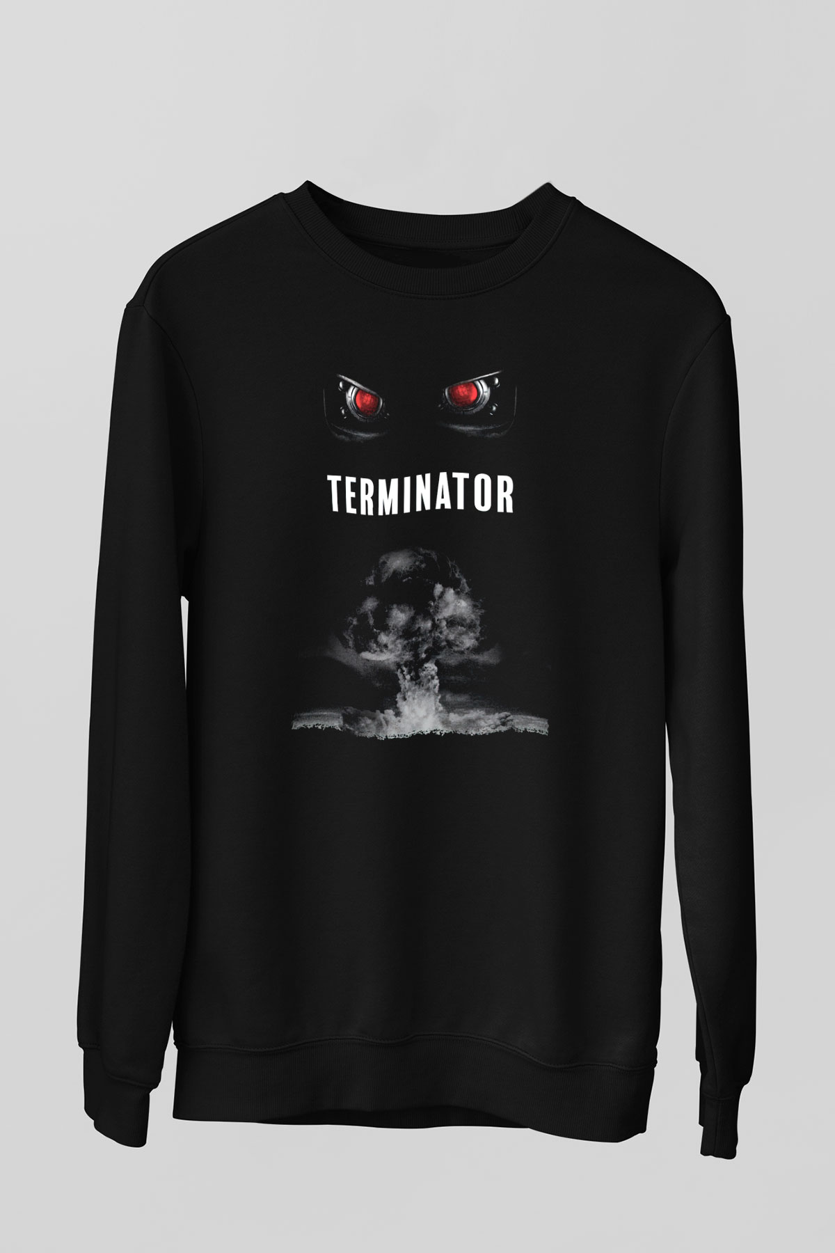 The Terminator Siyah Unisex Sweatshirt