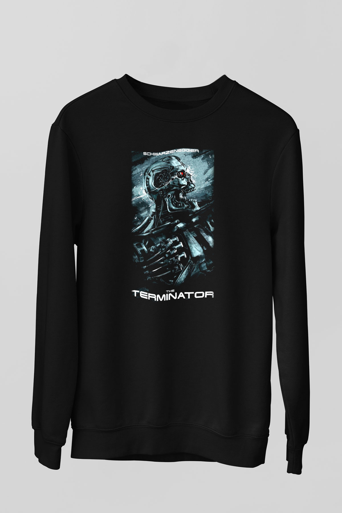 The Terminator Siyah Unisex Sweatshirt