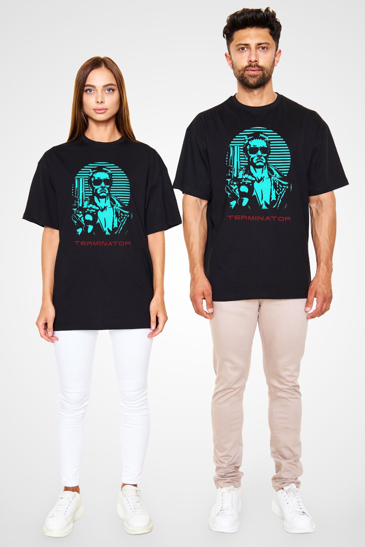 The Terminator Siyah Oversize Tişört Oversize T-shirt
