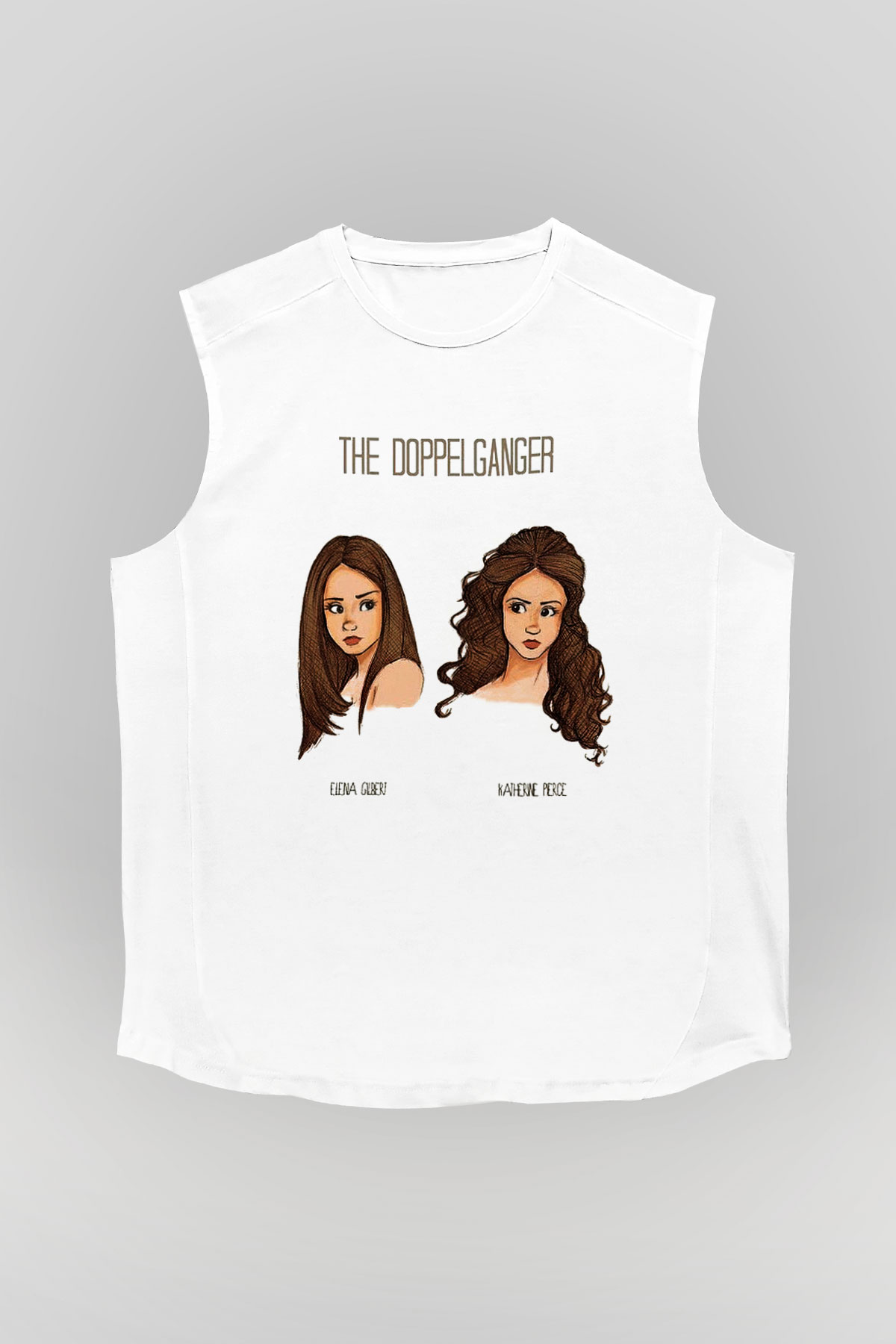 The Vampire Diaries Beyaz Unisex Kolsuz Tişört