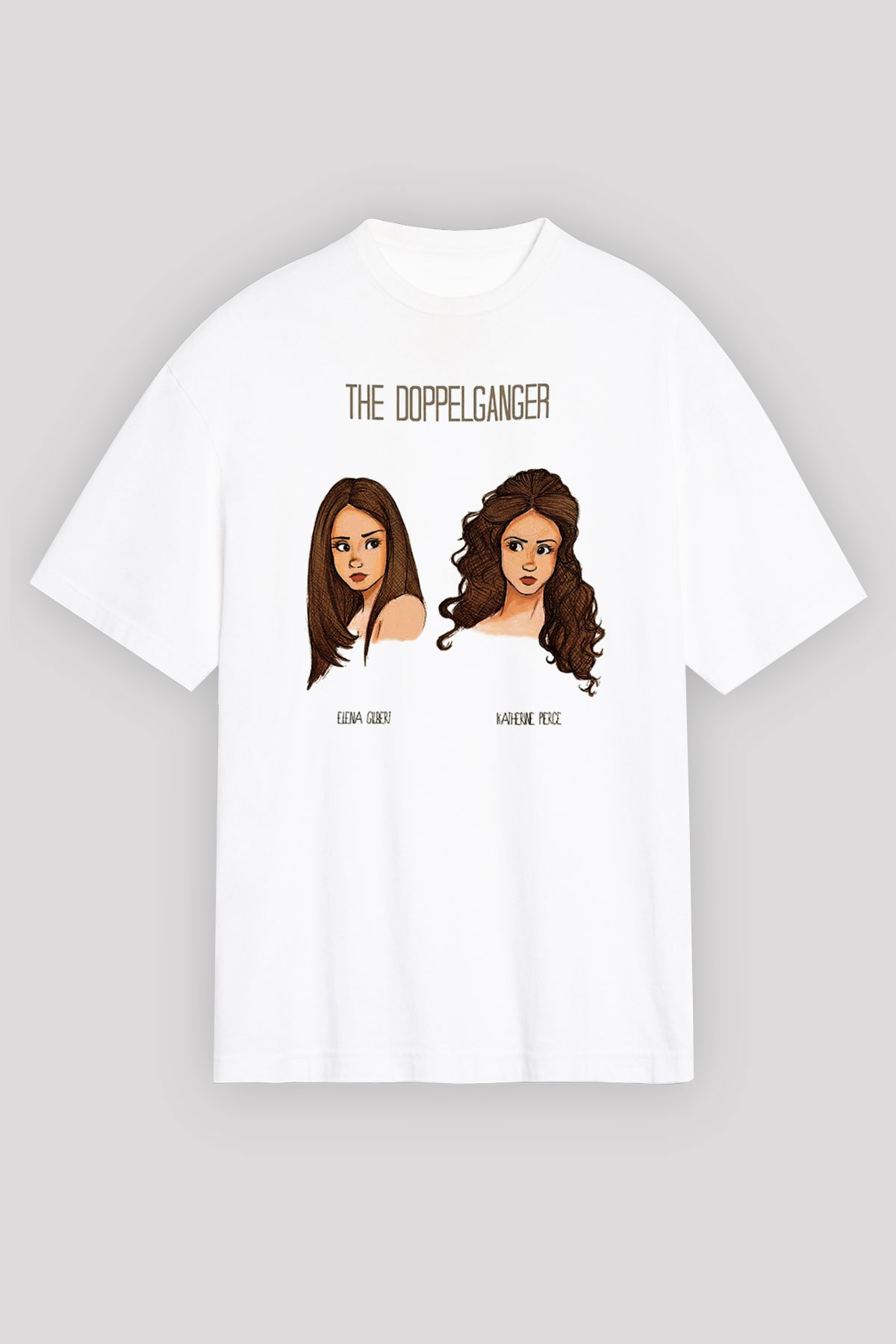 The Vampire Diaries Beyaz Unisex Oversize Tişört T-Shirt