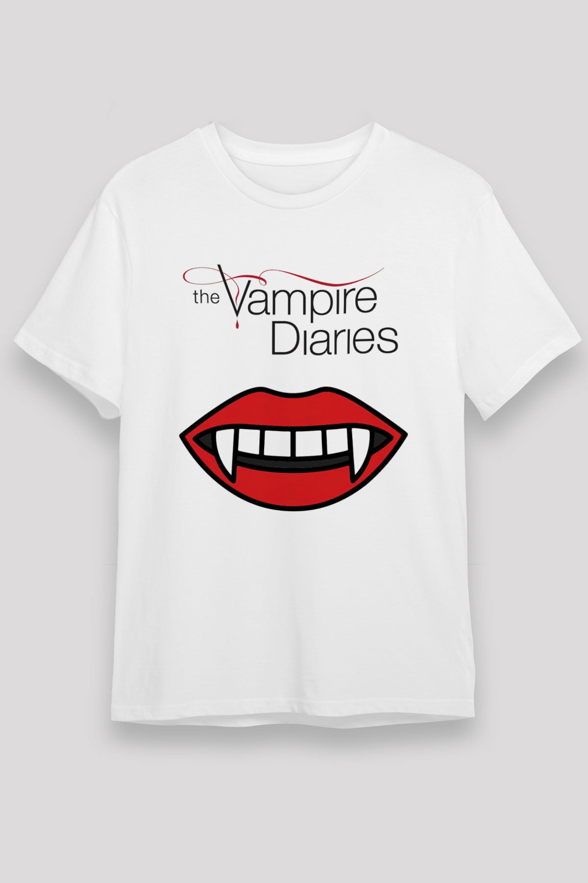 The Vampire Diaries Beyaz Unisex Tişört T-Shirt