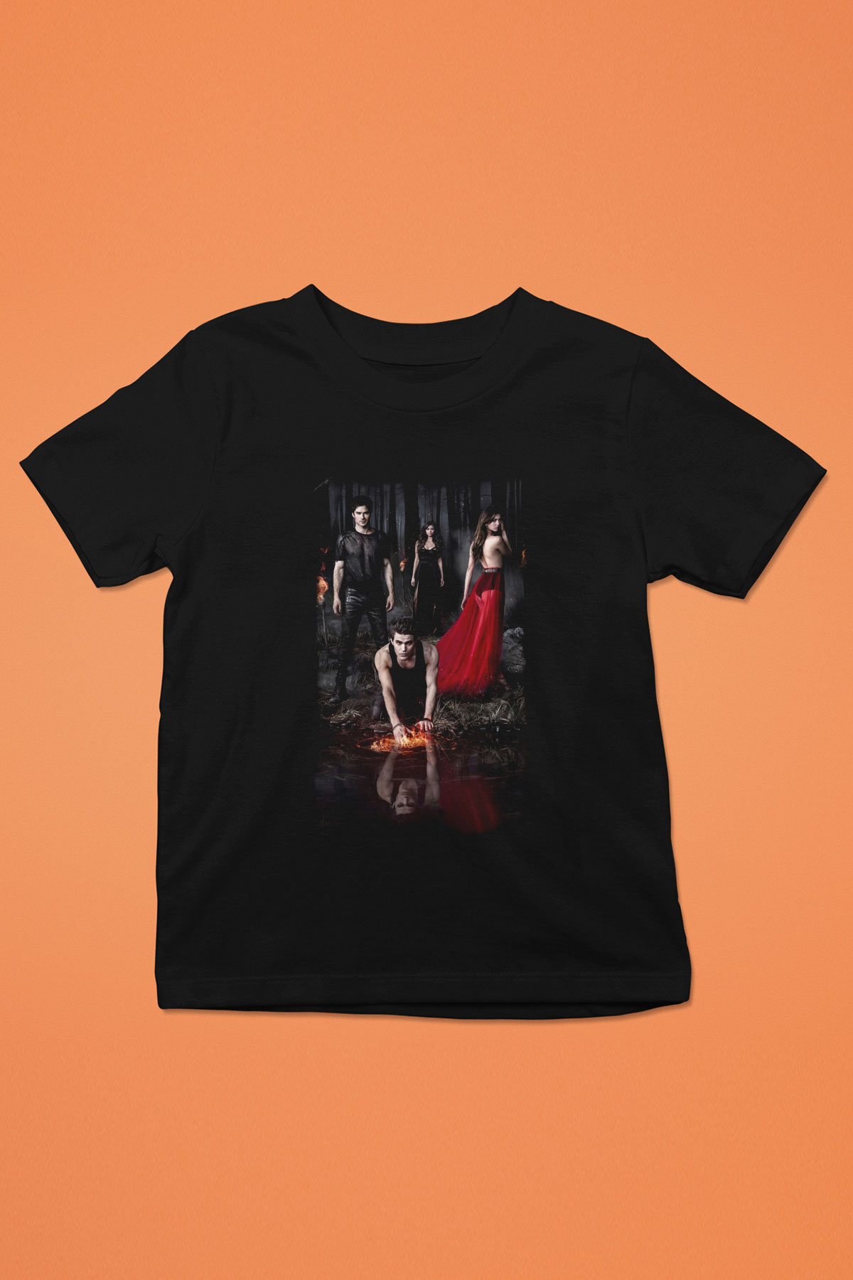 The Vampire Diaries Siyah Unisex Çocuk Tişört