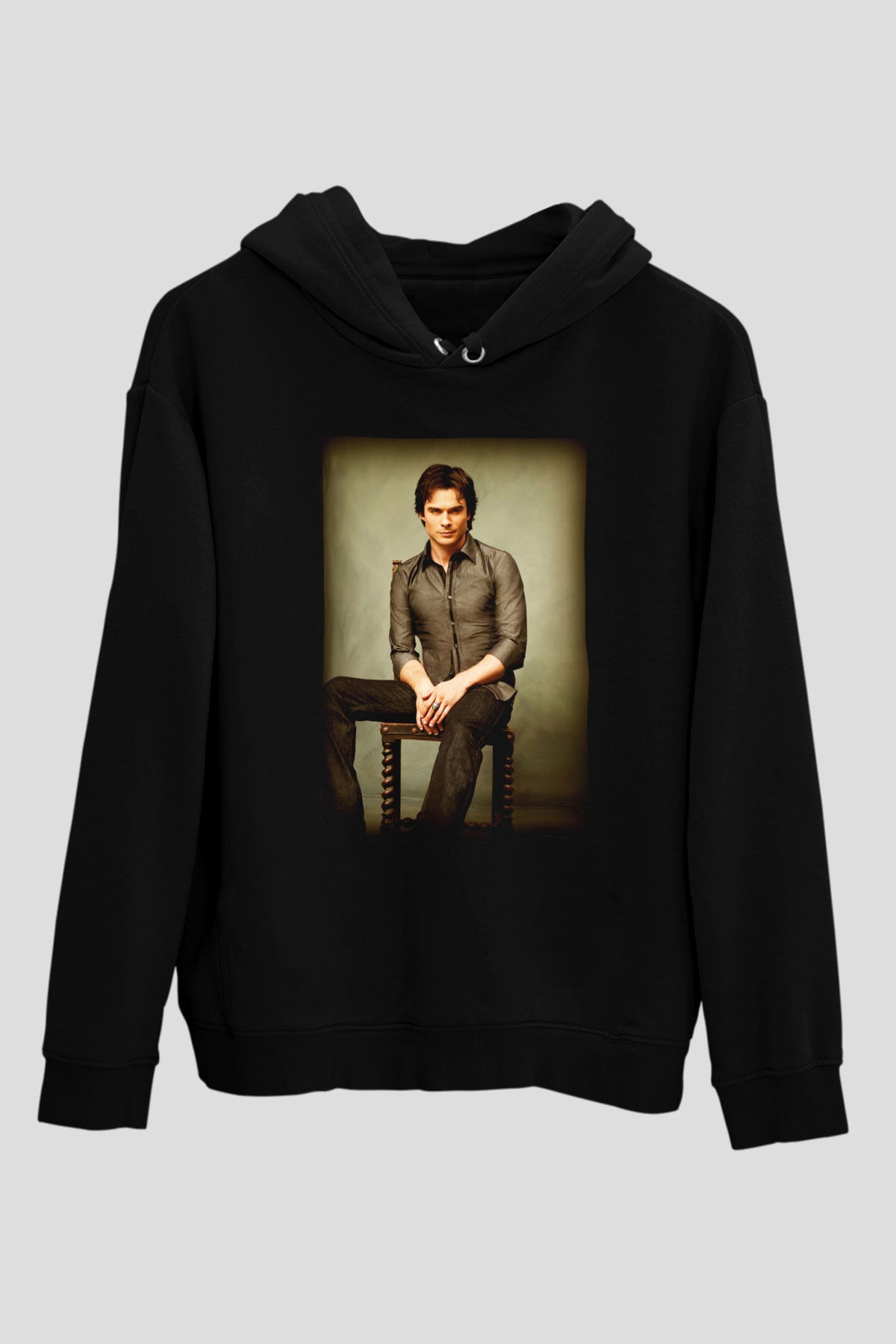 The Vampire Diaries Siyah Unisex Hoodie