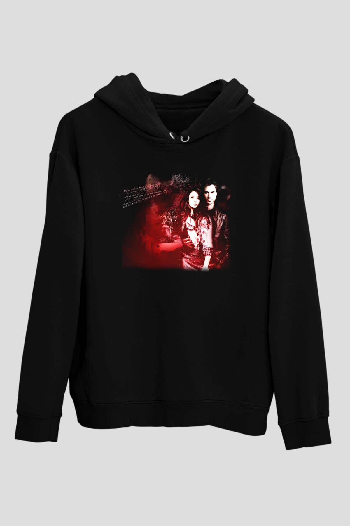The Vampire Diaries Siyah Unisex Hoodie