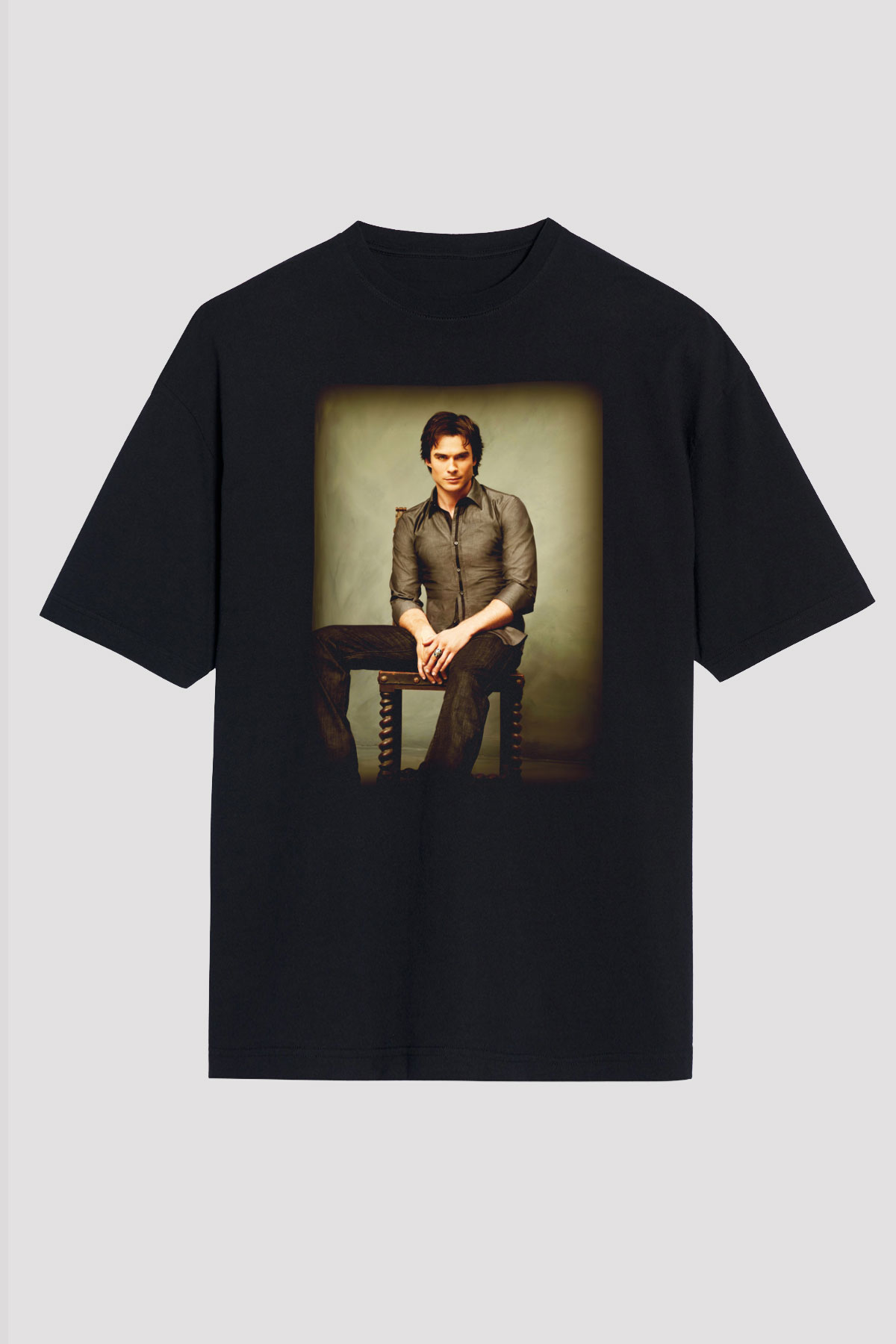 The Vampire Diaries Siyah Unisex Oversize Tişört T-Shirt