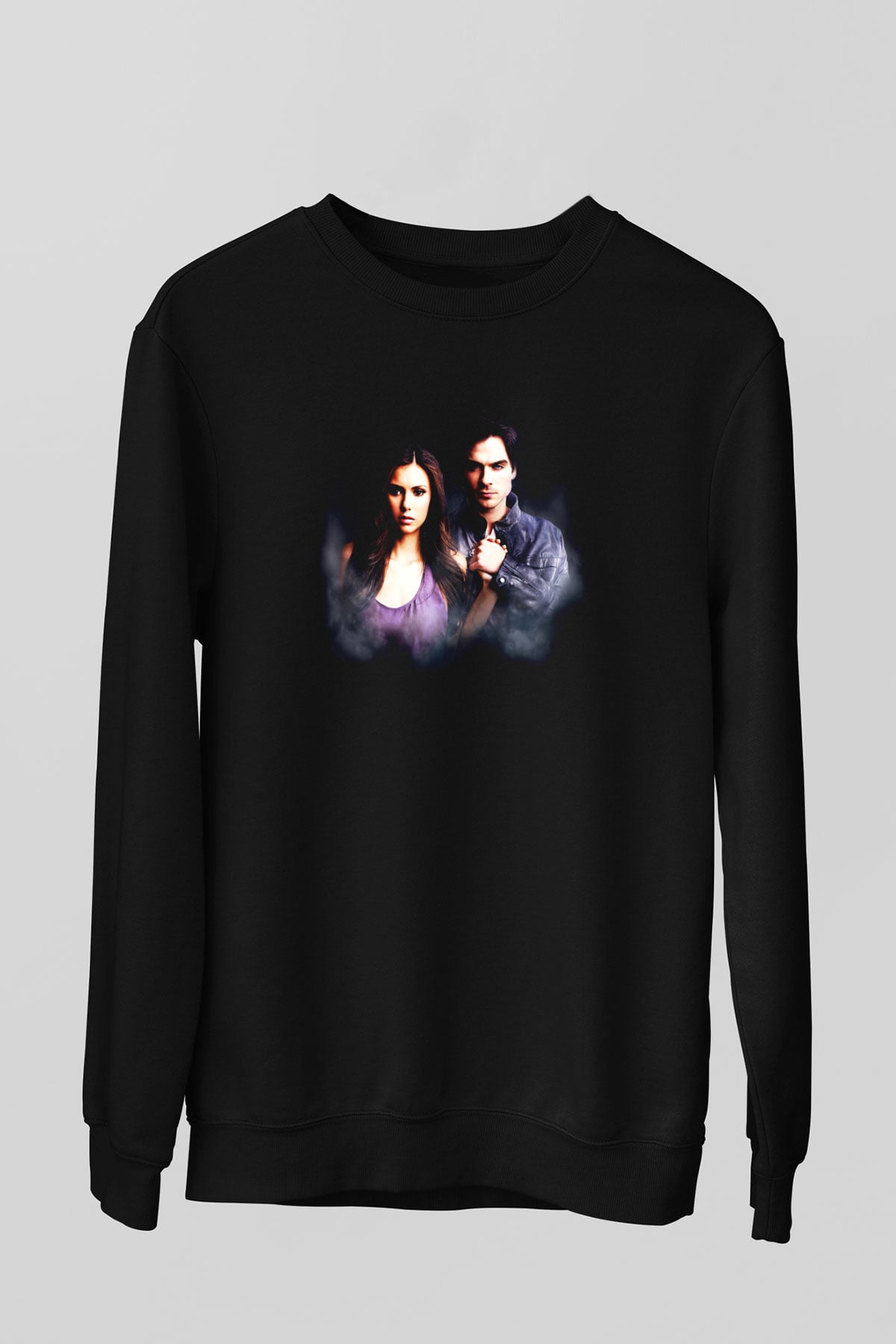The Vampire Diaries Siyah Unisex Sweatshirt