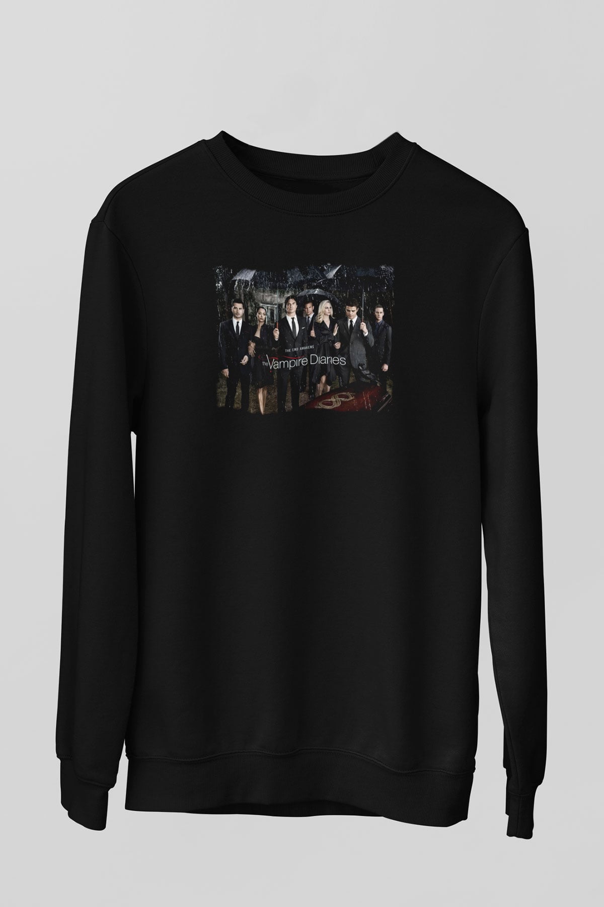 The Vampire Diaries Siyah Unisex Sweatshirt
