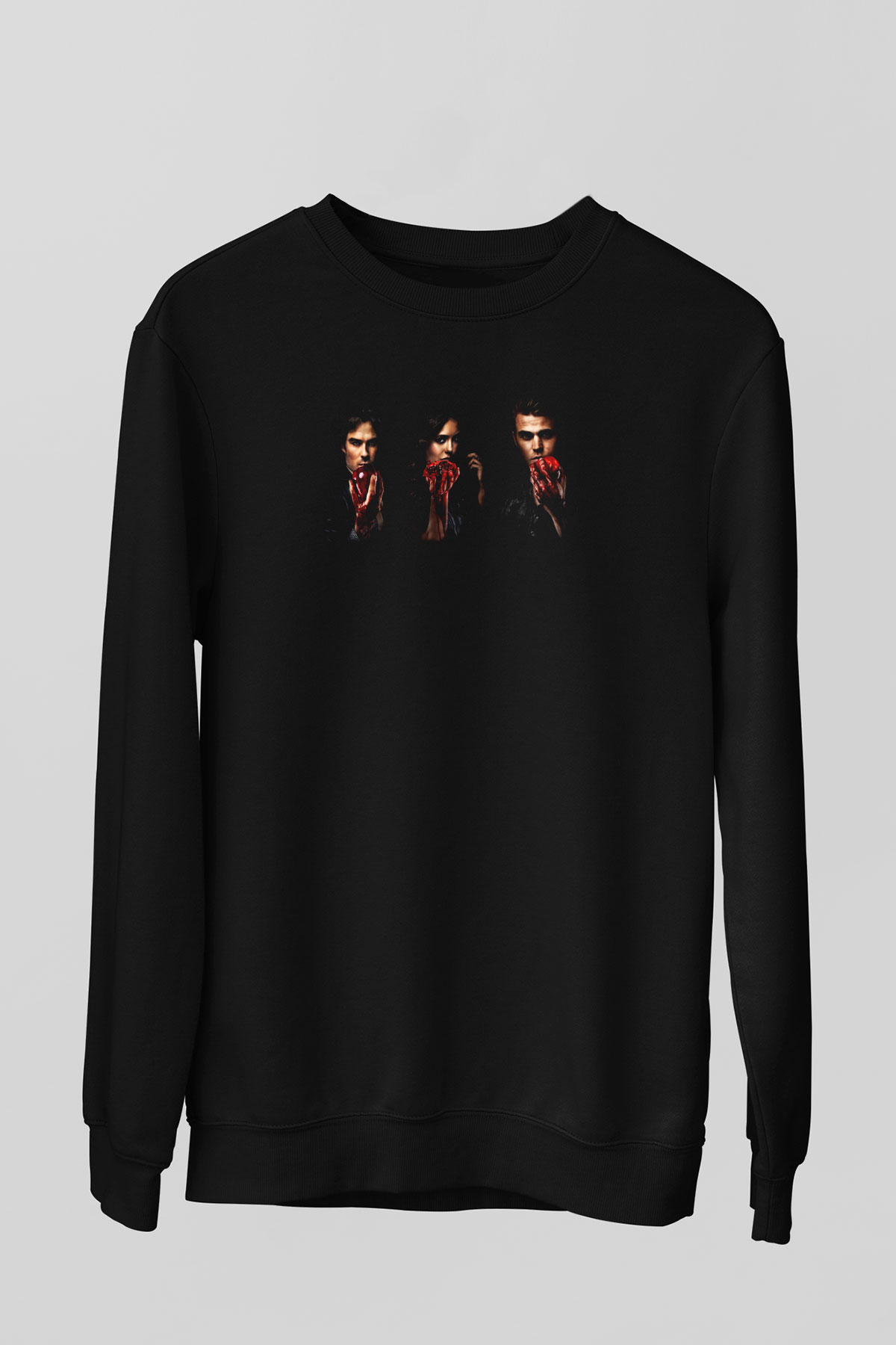 The Vampire Diaries Siyah Unisex Sweatshirt