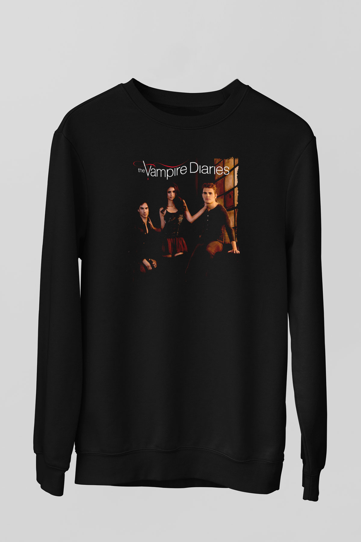 The Vampire Diaries Siyah Unisex Sweatshirt