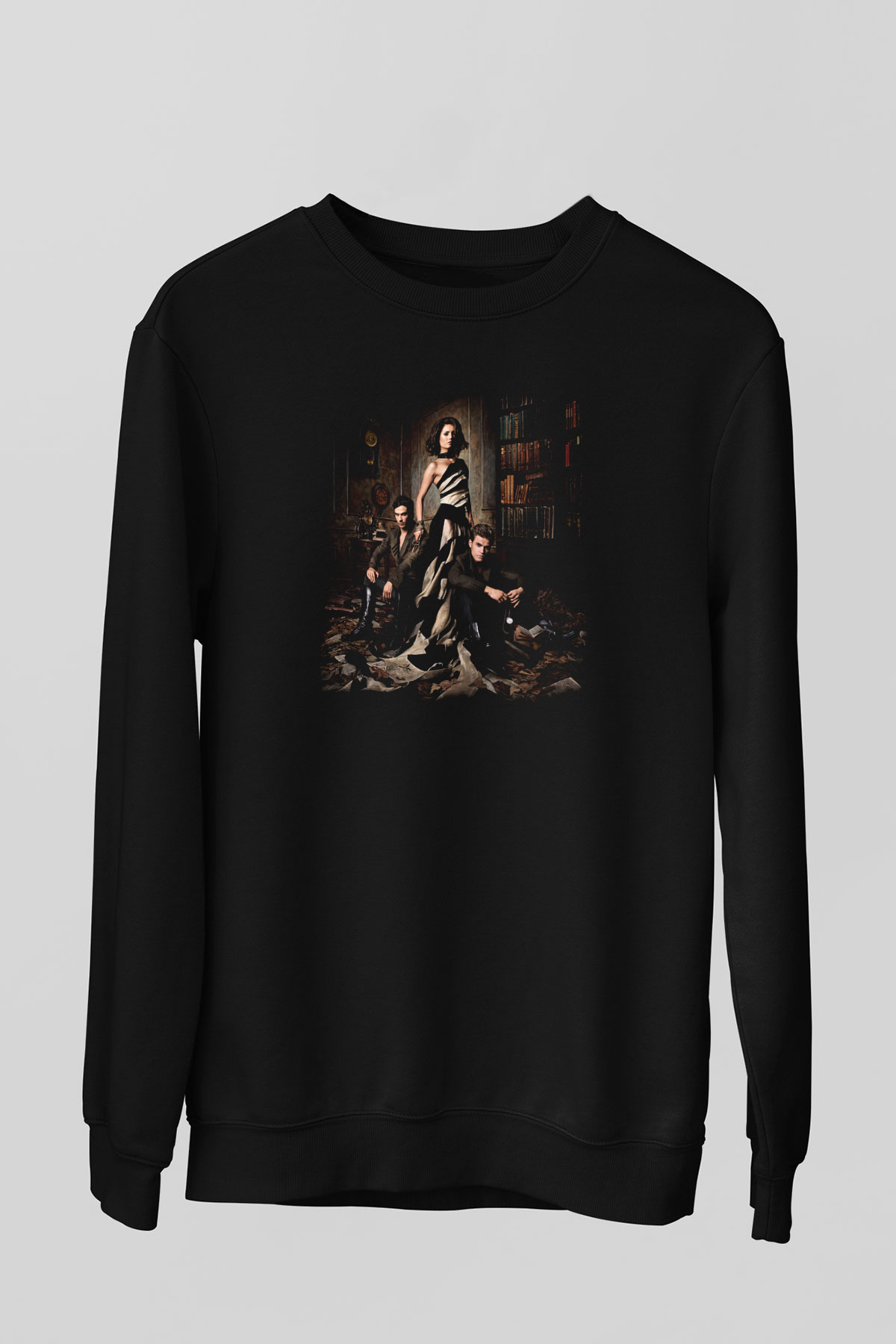 The Vampire Diaries Siyah Unisex Sweatshirt