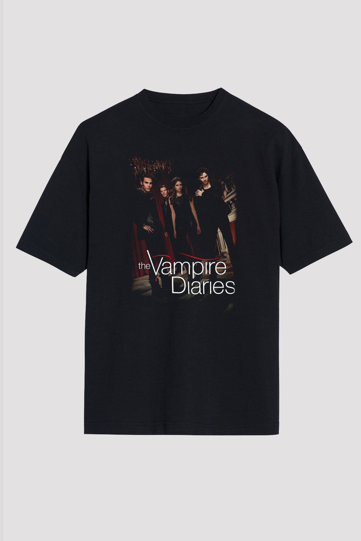 The Vampire Diaries Siyah Oversize Tişört Oversize T-shirt
